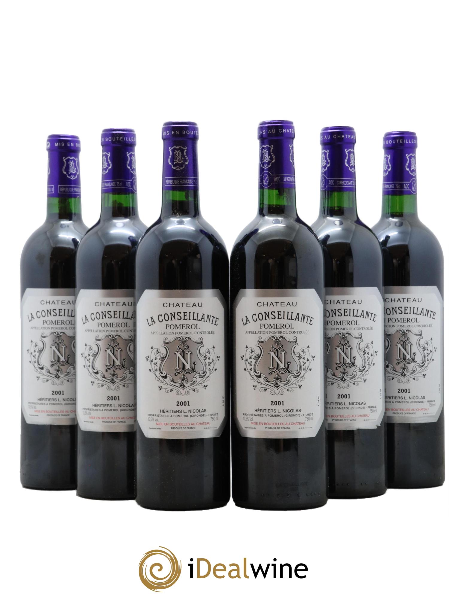 Château la Conseillante 2001 - Lot de 6 bouteilles - 0