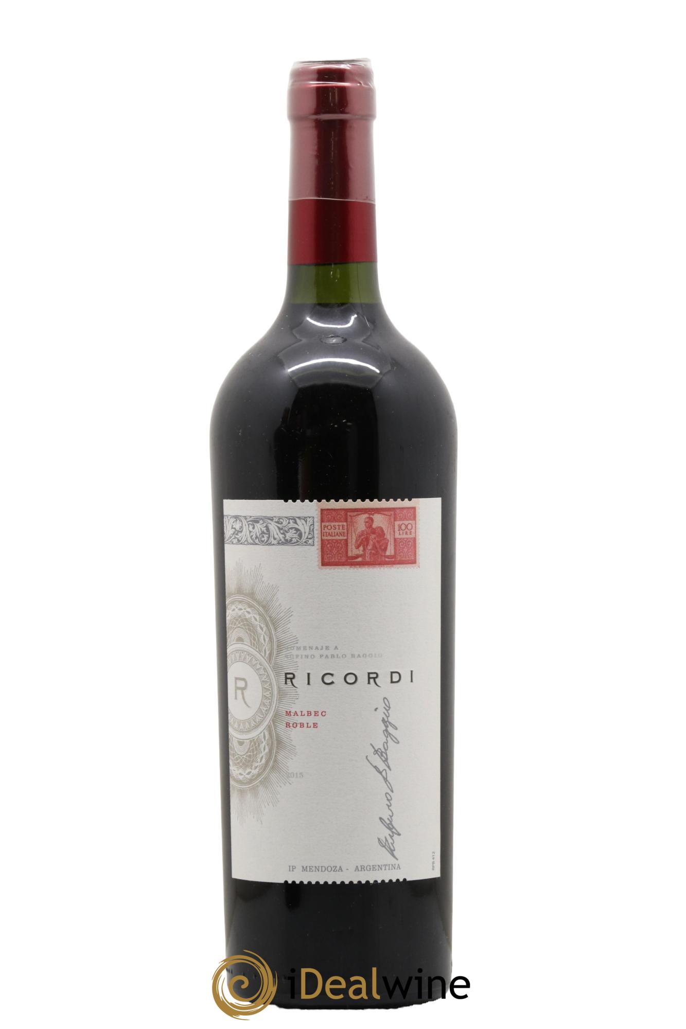 Mendoza Malbec Roble Ricordi 2015 - Lotto di 1 bottiglia - 0