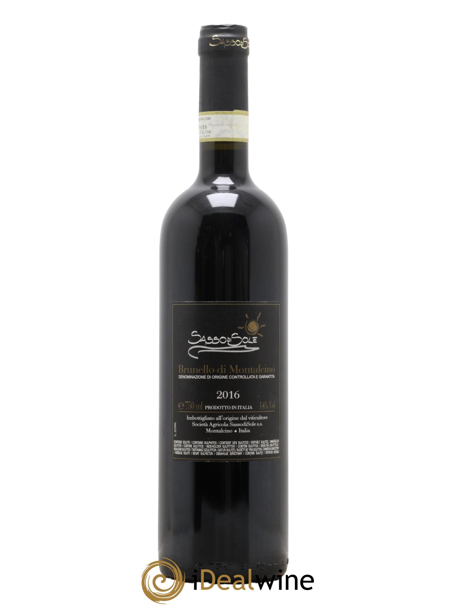 Brunello di Montalcino DOCG Sasso Di Sole 2016 - Lot de 1 bouteille - 1