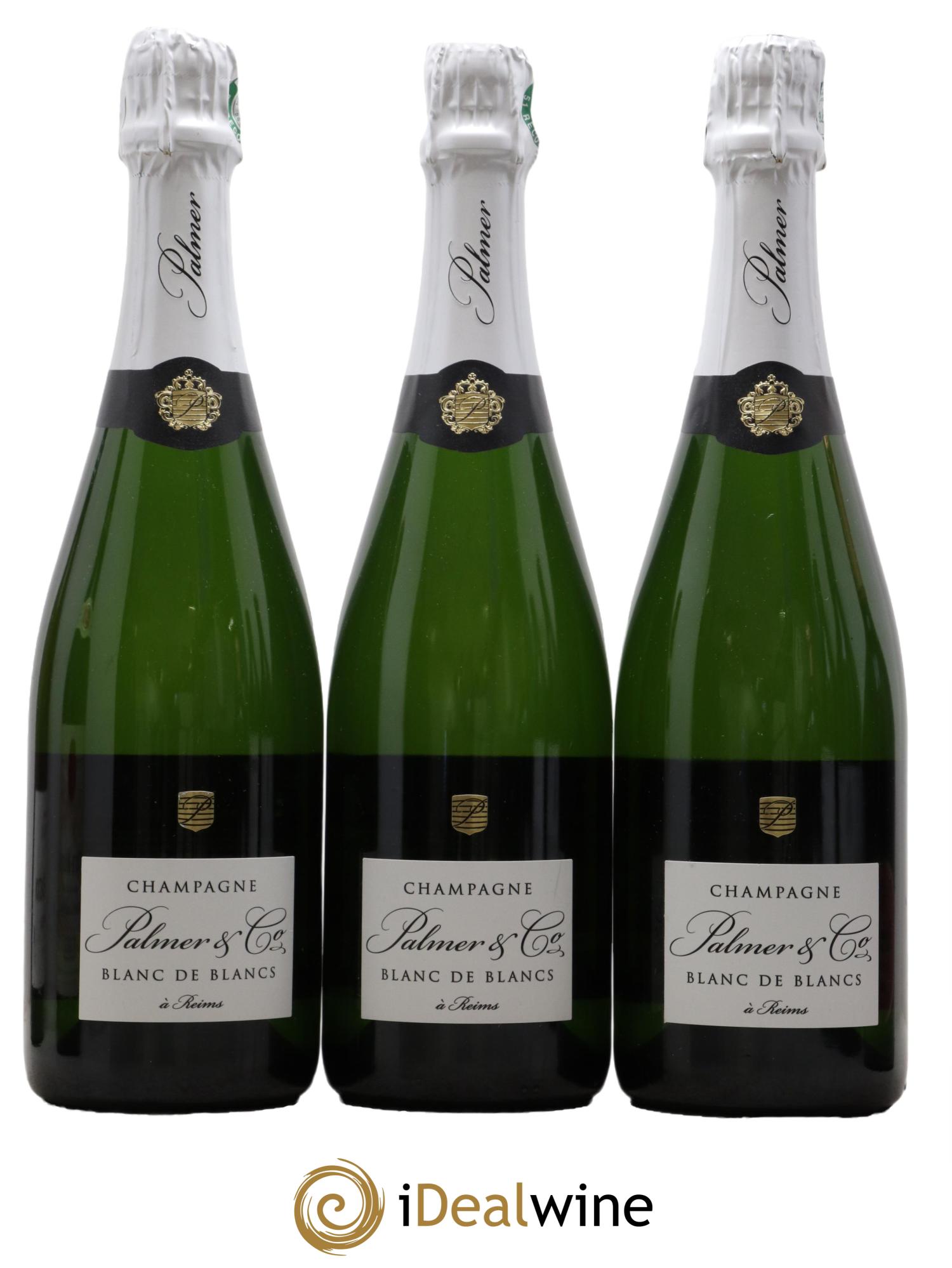 Champagne Blanc de Blancs Maison Palmers & Co - Posten von 3 Flaschen - 0