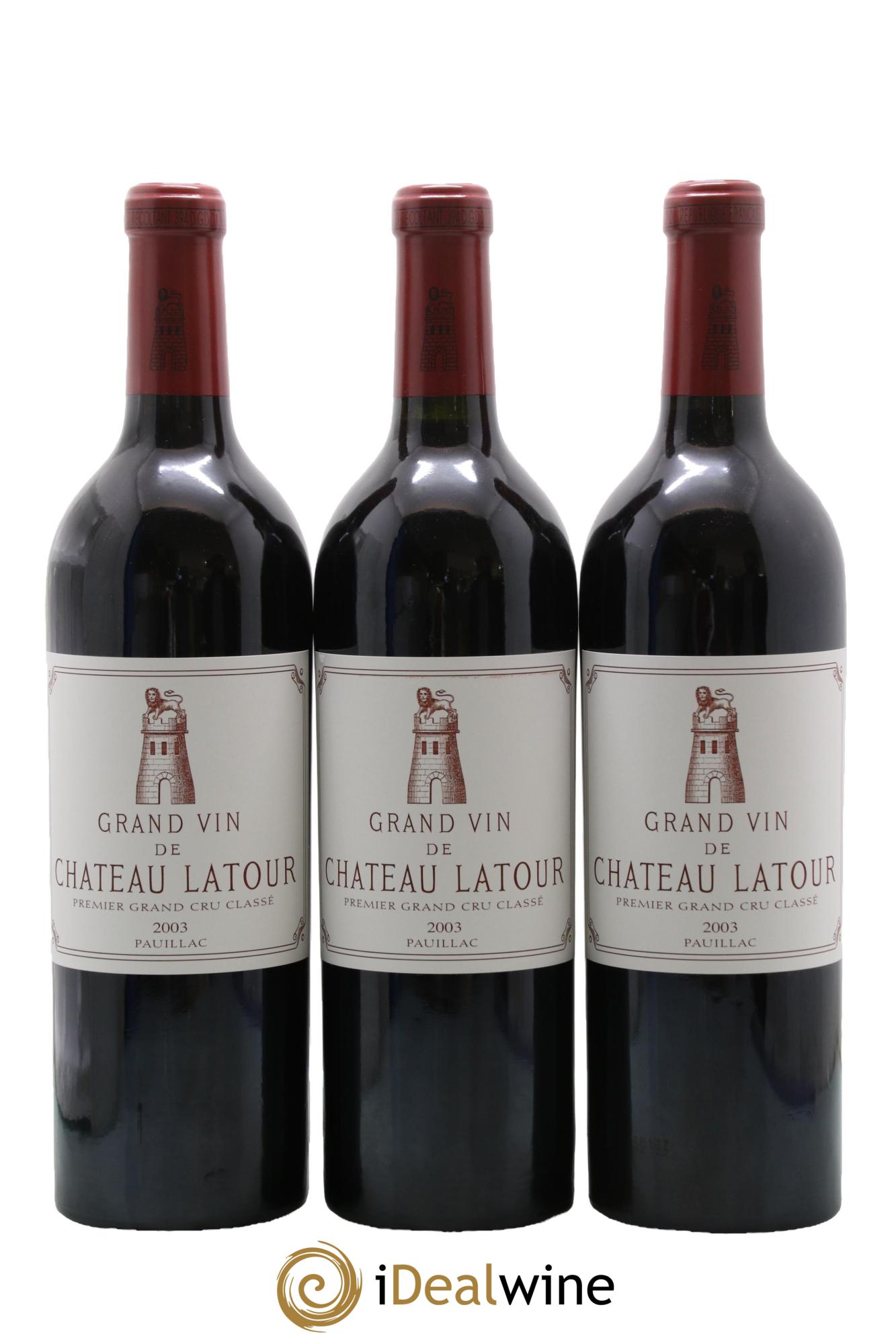 Château Latour 1er Grand Cru Classé 2003 - Lot de 3 bouteilles - 0