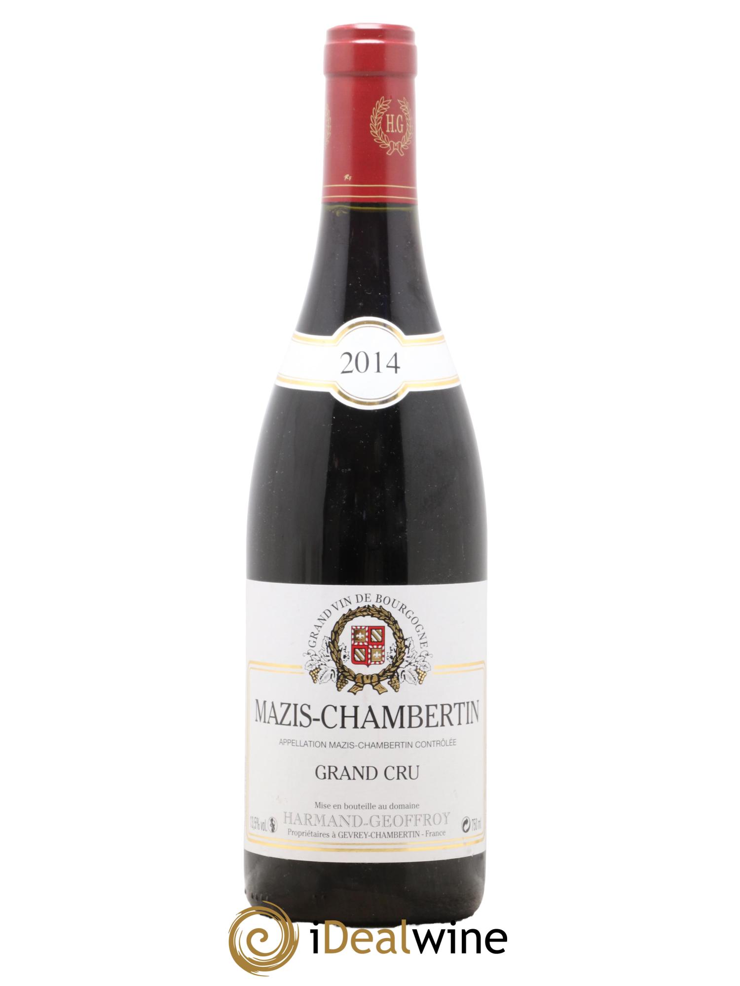 Mazis-Chambertin Grand Cru Harmand-Geoffroy (Domaine) 2014 - Lot de 1 bouteille - 0