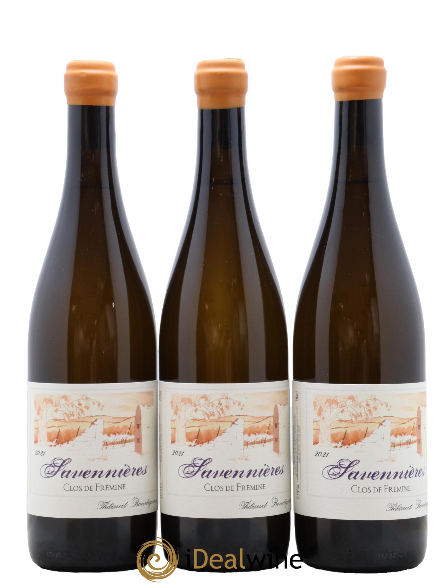 Savennières Clos de Frémine Thibaud Boudignon 2021 - Lot de 3 bouteilles - 0