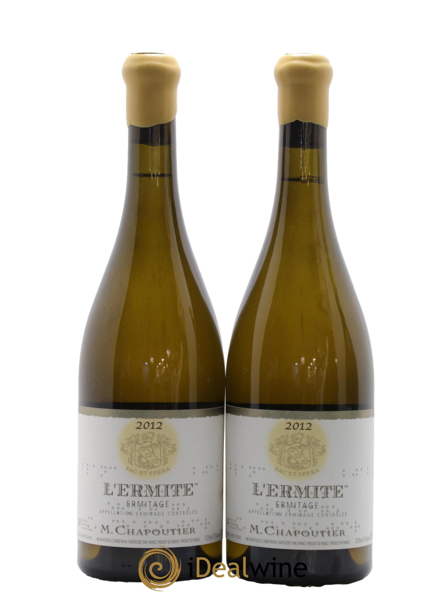 Hermitage Ermitage l'Ermite Chapoutier 2012 - Lot of 2 bottles - 0