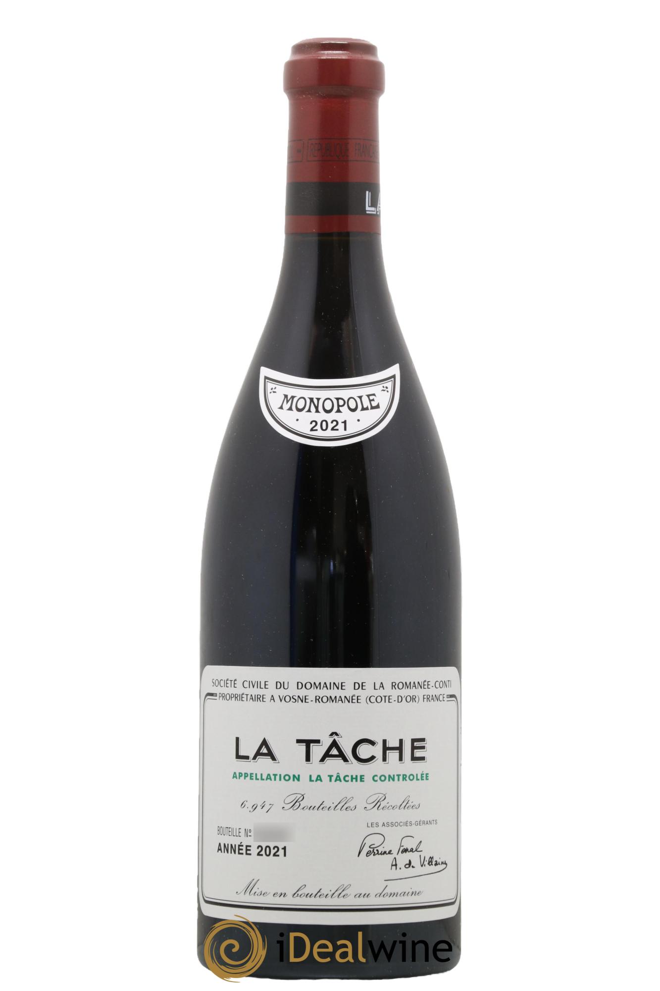 La Tâche Grand Cru Domaine de la Romanée-Conti 2021 - Posten von 1 Flasche - 0