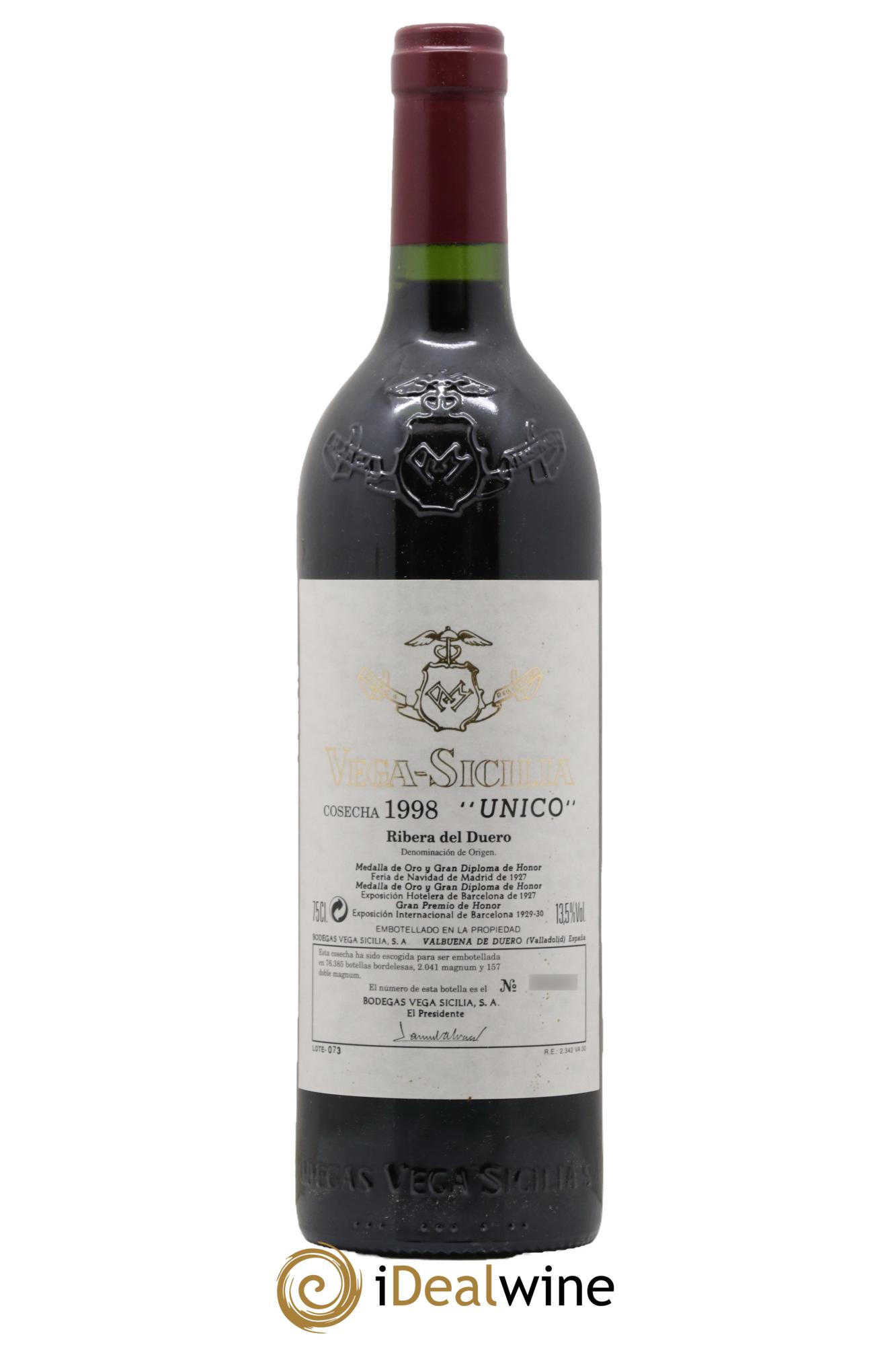 Ribera Del Duero DO Vega Sicilia Unico Famille Alvarez 1998 - Lotto di 1 bottiglia - 0