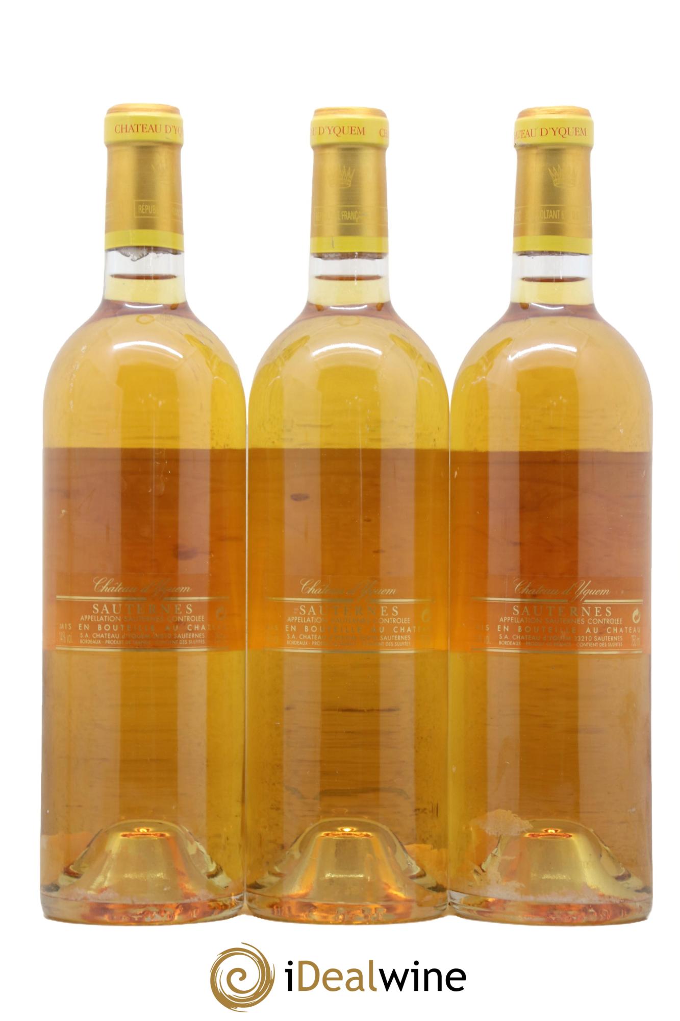 Château d' Yquem 1er Cru Classé Supérieur 2003 - Lot de 3 bouteilles - 1