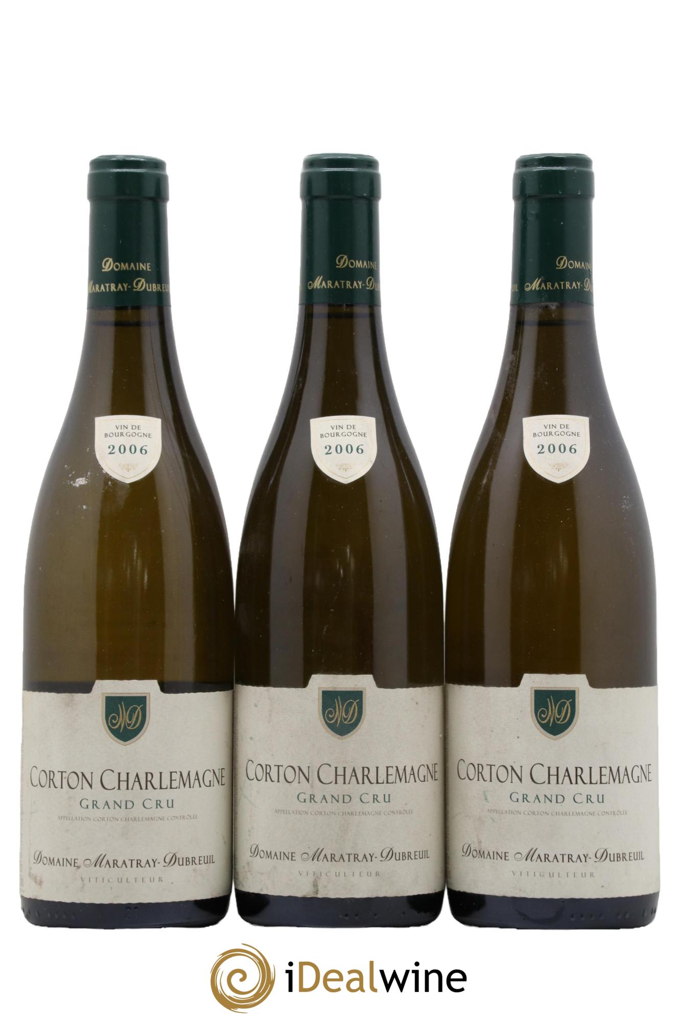 Corton-Charlemagne Grand Cru Maratray-Dubreuil 2006 - Lot de 3 bouteilles - 0