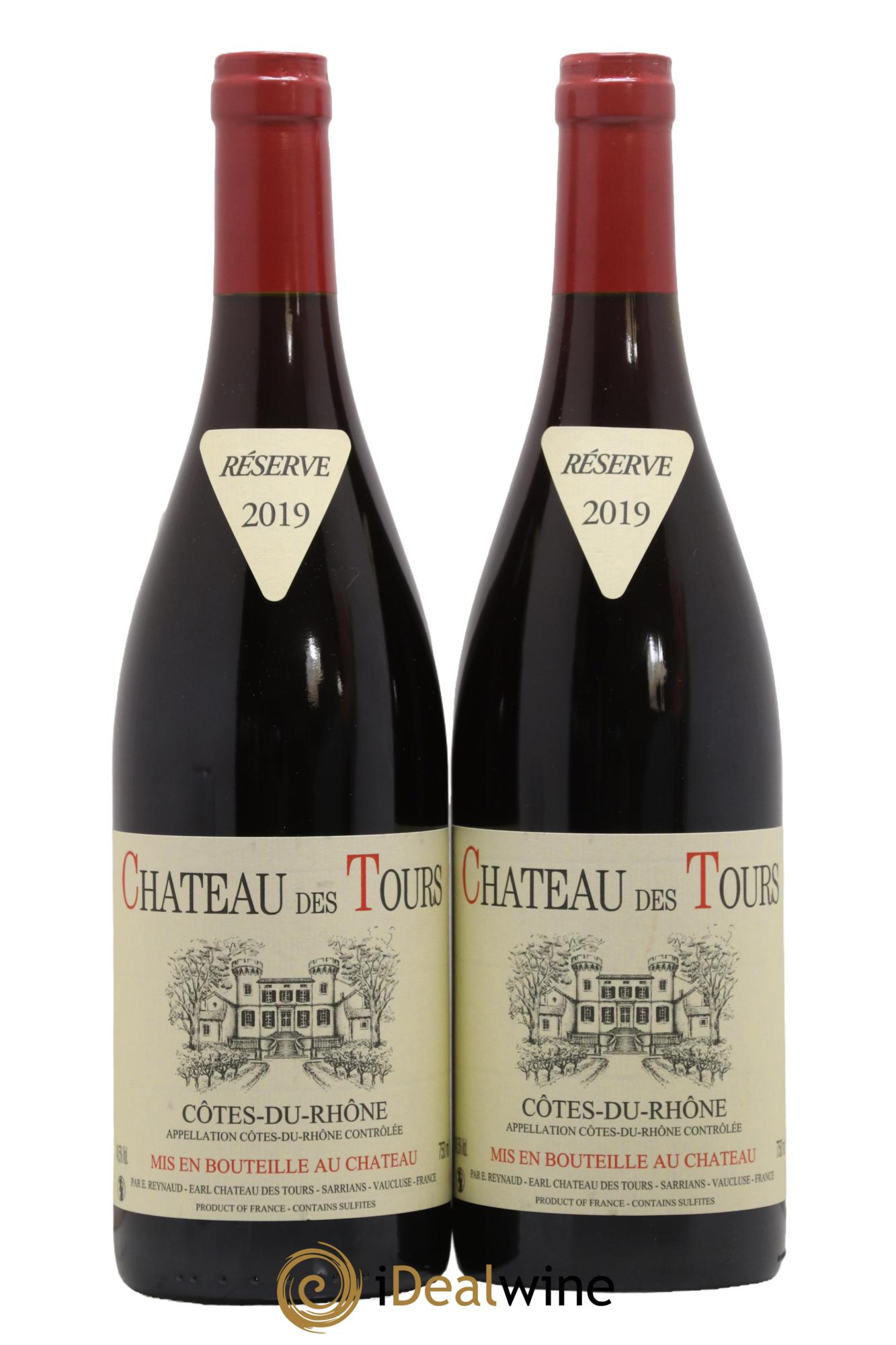 Côtes du Rhône Château des Tours Emmanuel Reynaud  2019 - Lot de 2 bouteilles - 0