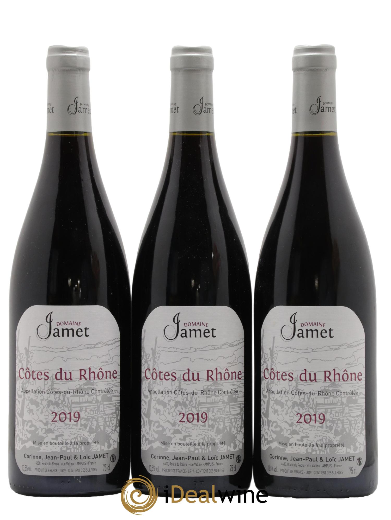 Côtes du Rhône Jamet (Domaine) 2019 - Lot de 3 bouteilles - 0