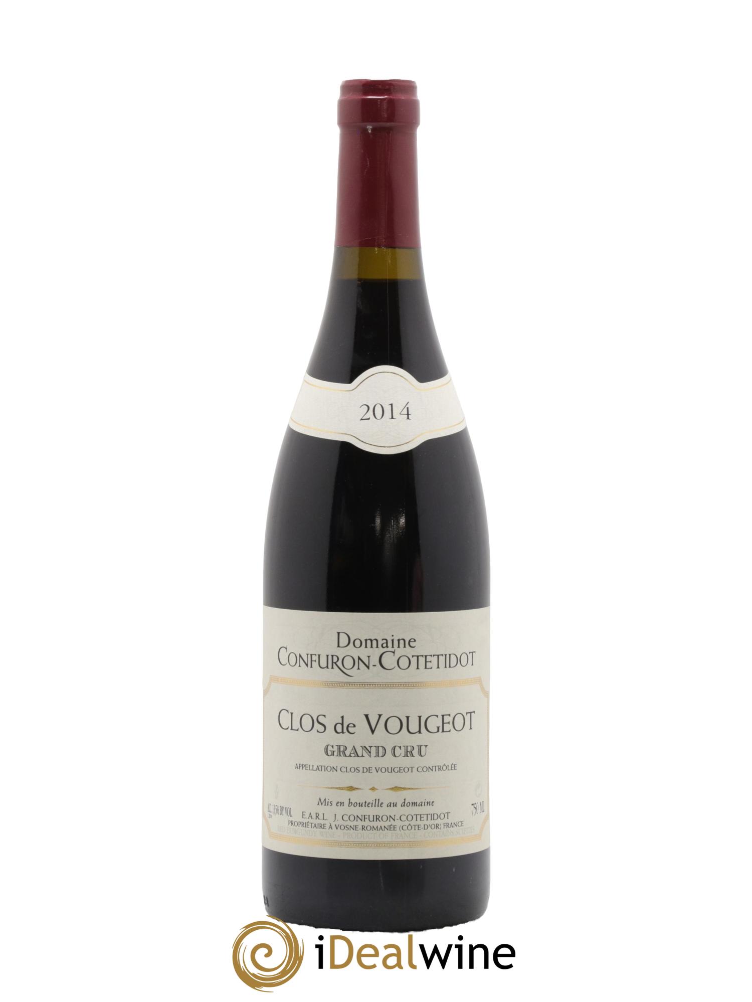 Clos de Vougeot Grand Cru Confuron-Cotetidot 2014 - Lot de 1 bouteille - 0