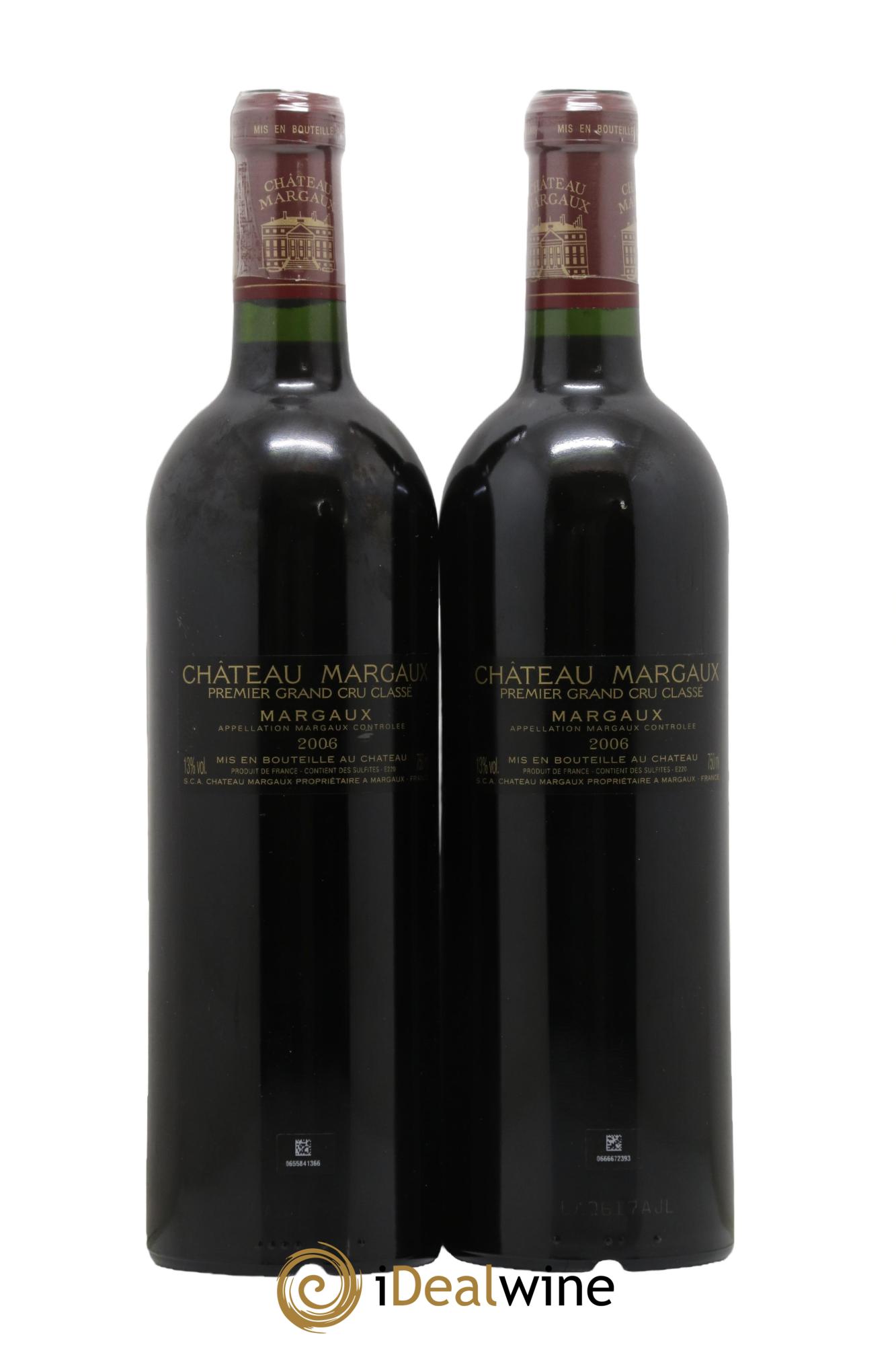 Château Margaux 1er Grand Cru Classé 2006 - Lot de 2 bouteilles - 1