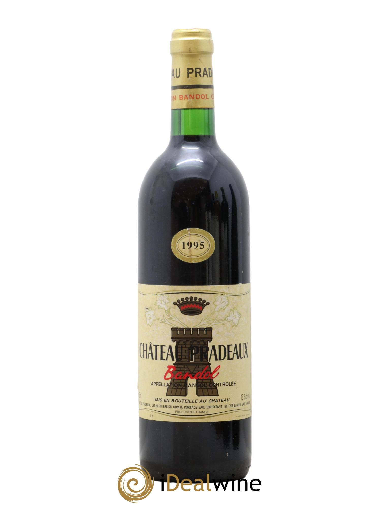 Bandol Château Pradeaux Famille Portalis 1995 - Lot de 1 bouteille - 0