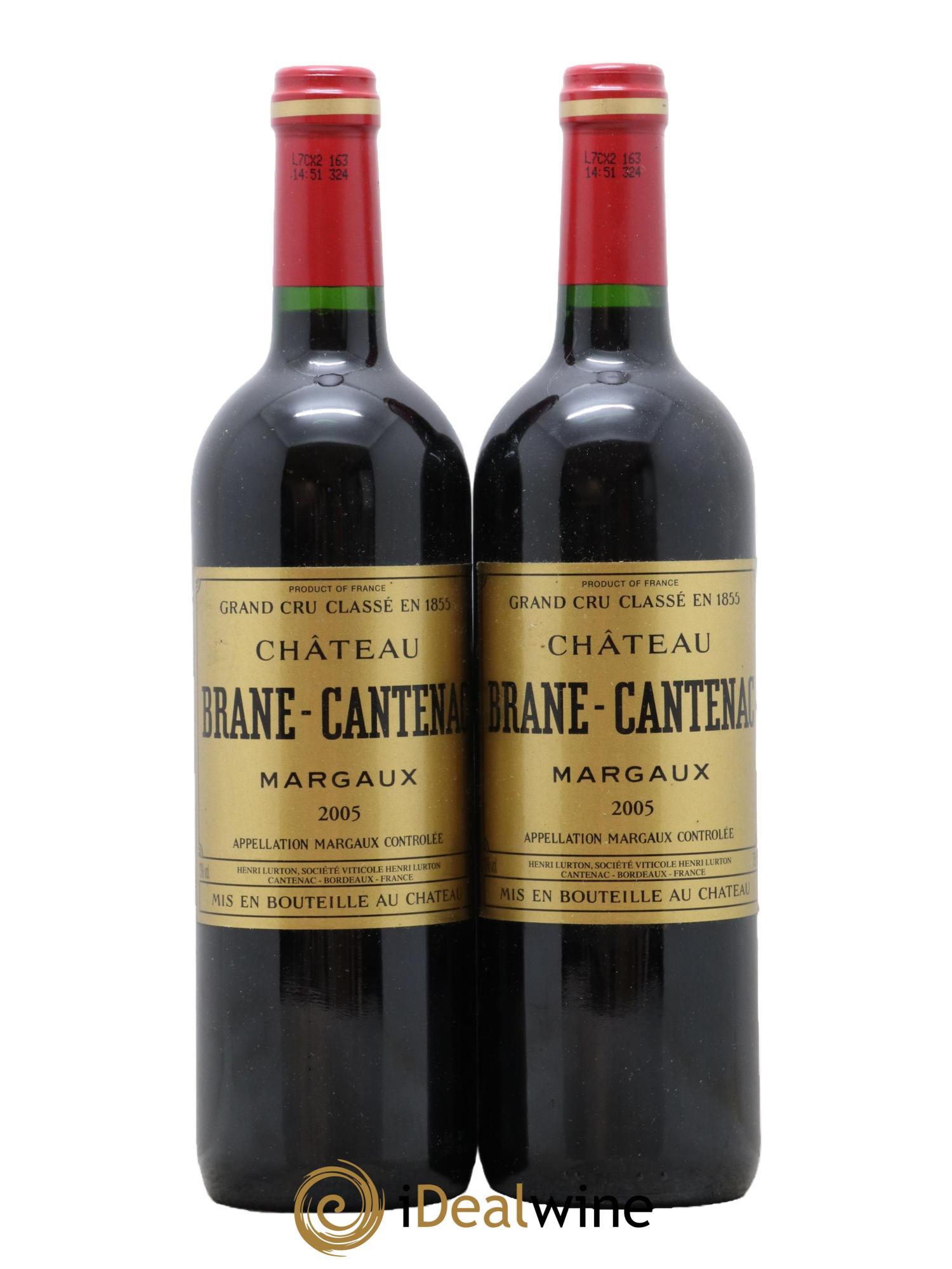 Château Brane Cantenac 2ème Grand Cru Classé 2005 - Lot of 2 bottles - 0