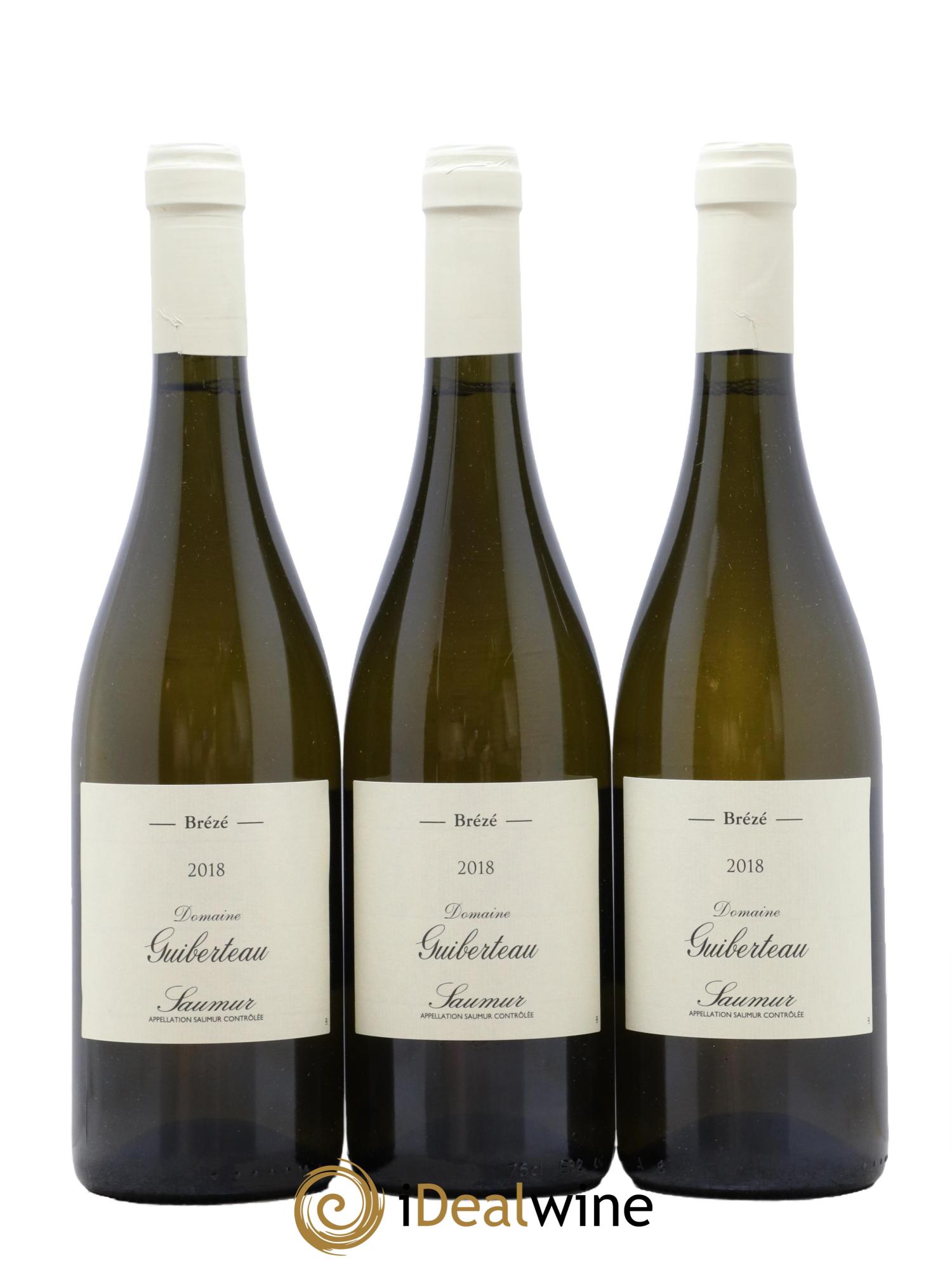 Saumur Brézé Domaine Guiberteau 2018 - Lot de 3 bouteilles - 0