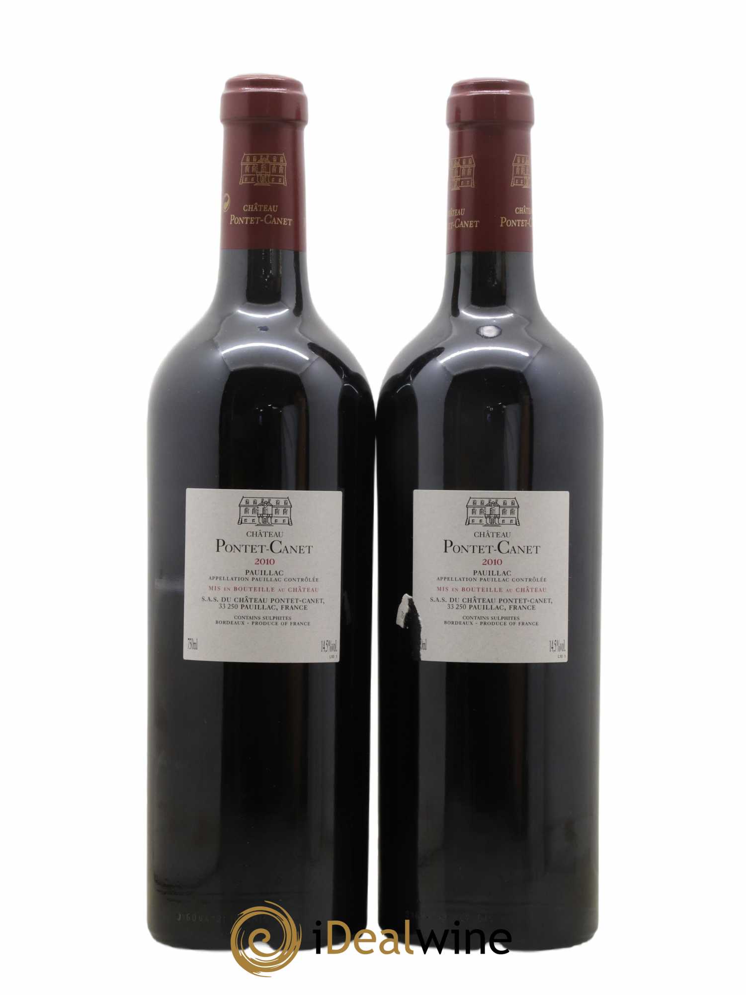 Château Pontet Canet 5ème Grand Cru Classé 2010 - Lotto di 2 bottiglie - 1