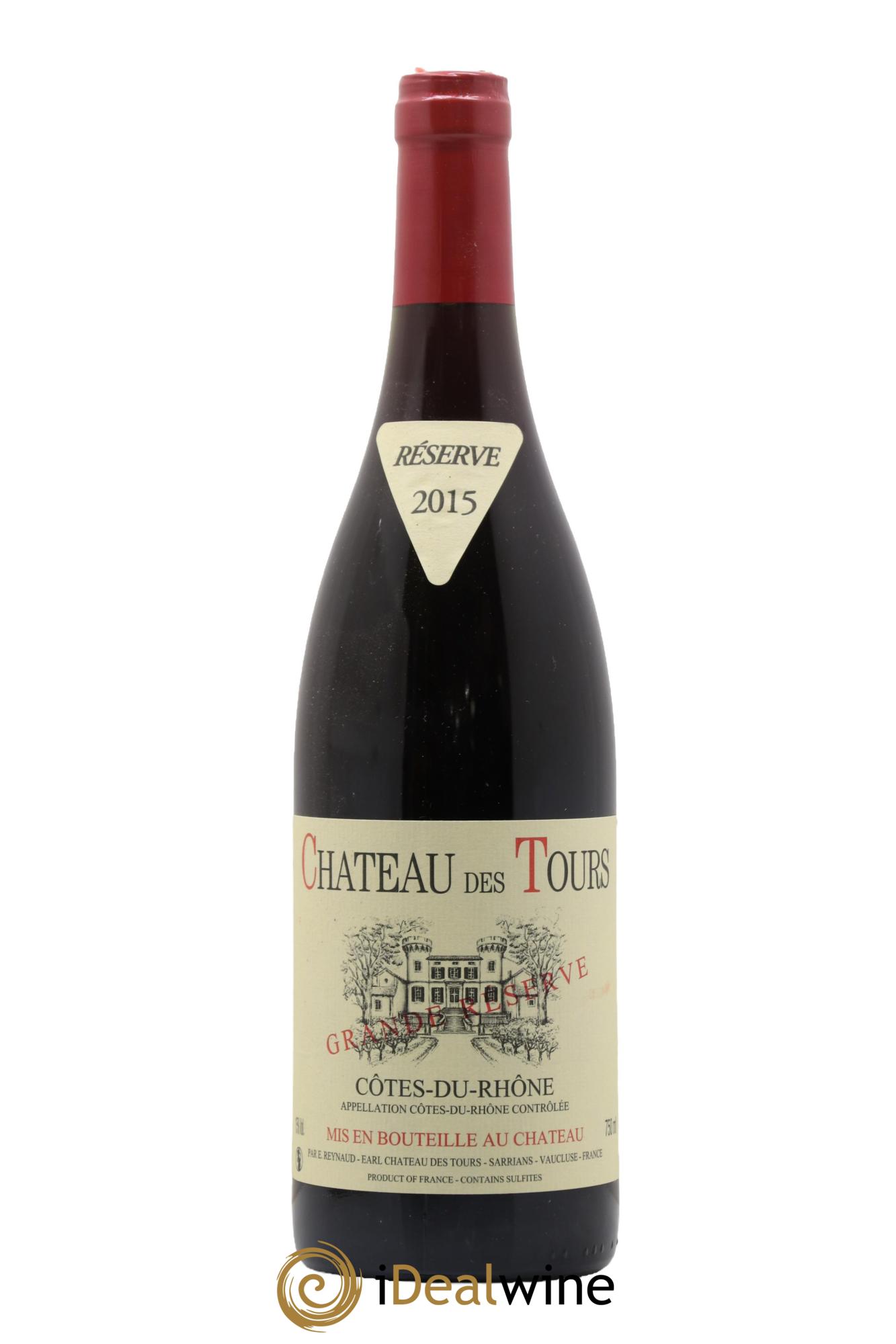 Côtes du Rhône Château des Tours Grande Réserve Emmanuel Reynaud 2015 - Lot de 1 bouteille - 0