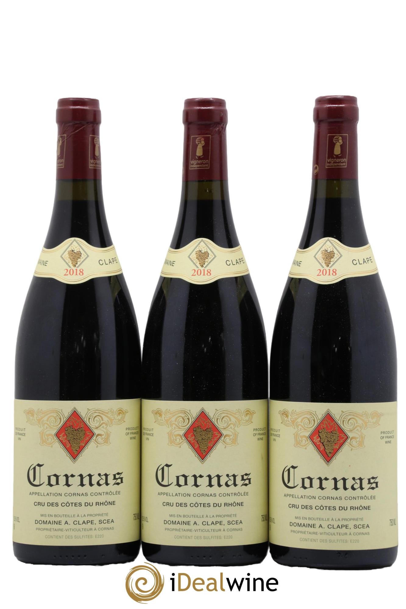 Cornas Auguste Clape 2018 - Lot of 3 bottles - 0