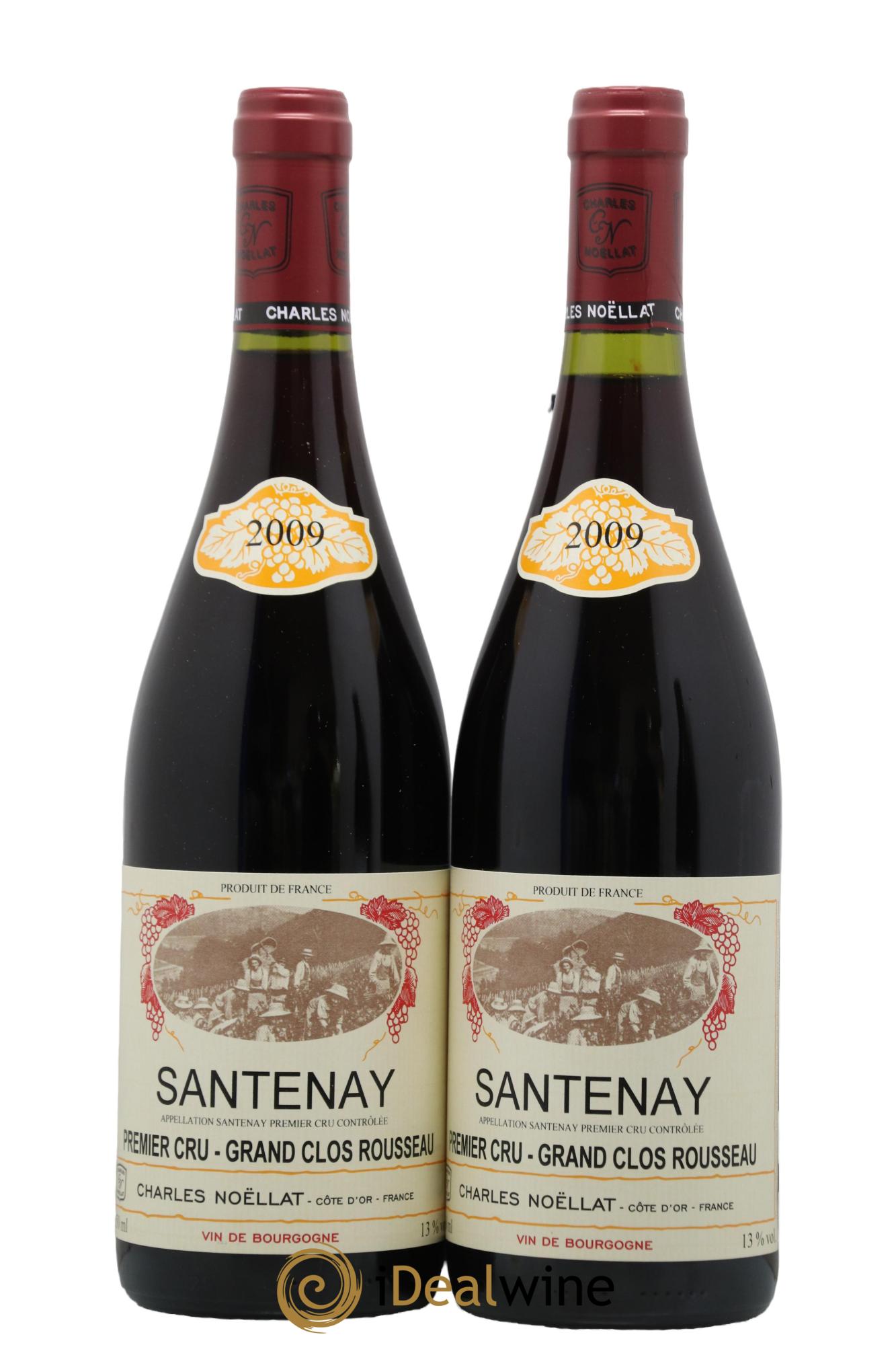 Santenay 1er Cru Grand Clos Rousseau Domaine Charles Noellat 2009 - Lotto di 2 bottiglie - 0