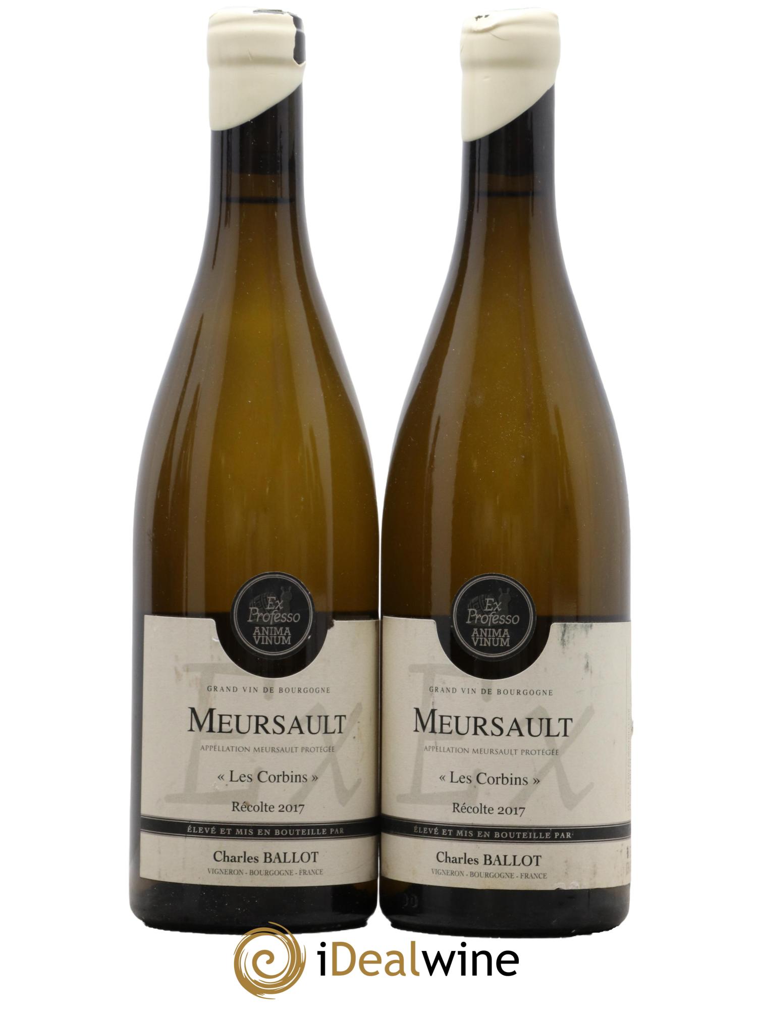 Meursault Les Corbins Domaine Charles Ballot 2017 - Lot of 2 bottles - 0