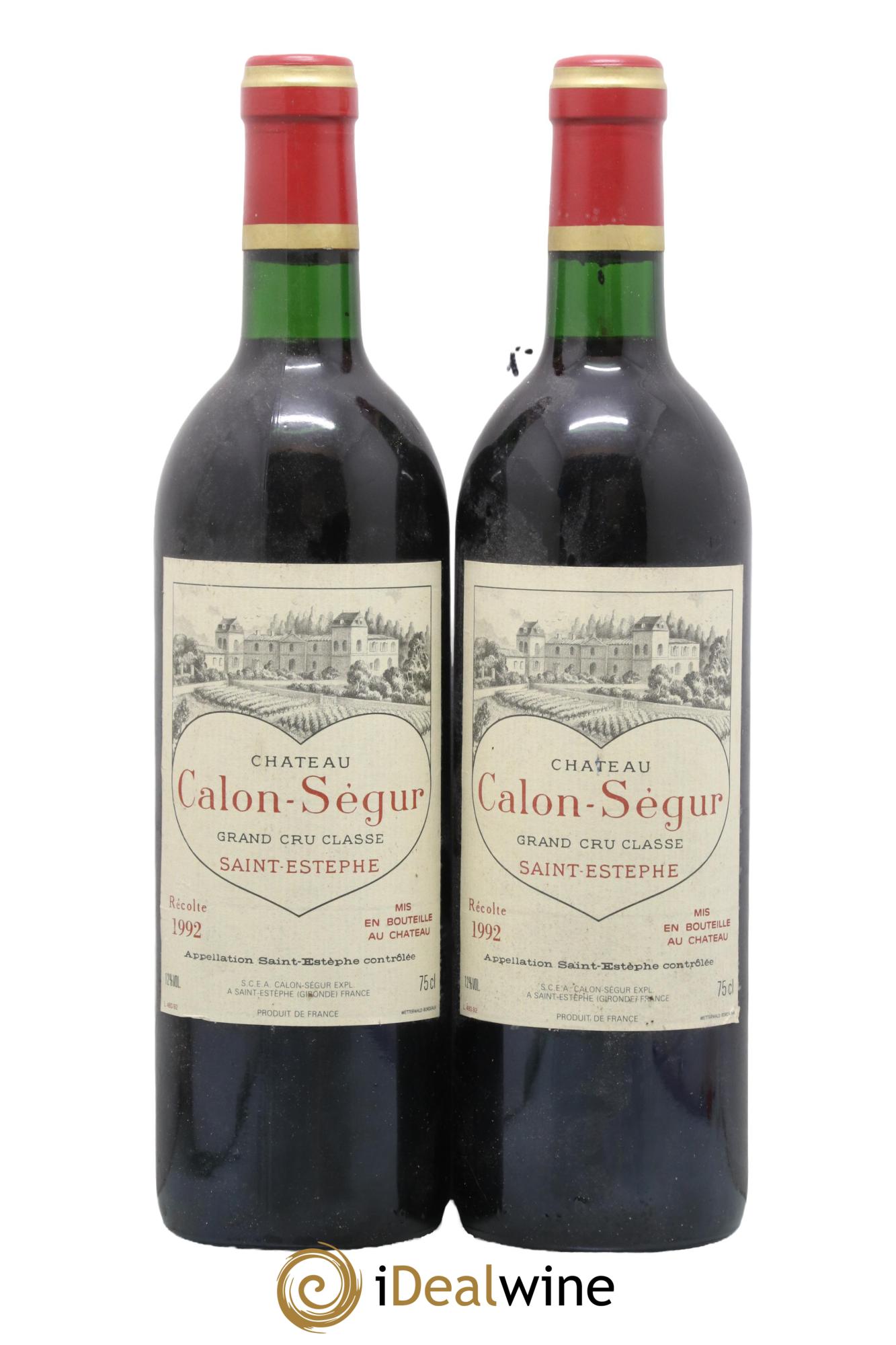 Château Calon Ségur 3ème Grand Cru Classé 1992 - Lotto di 2 bottiglie - 0