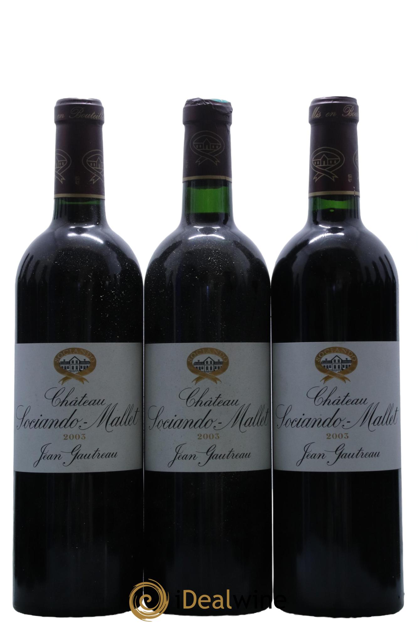 Château Sociando Mallet  2003 - Lotto di 12 bottiglie - 1