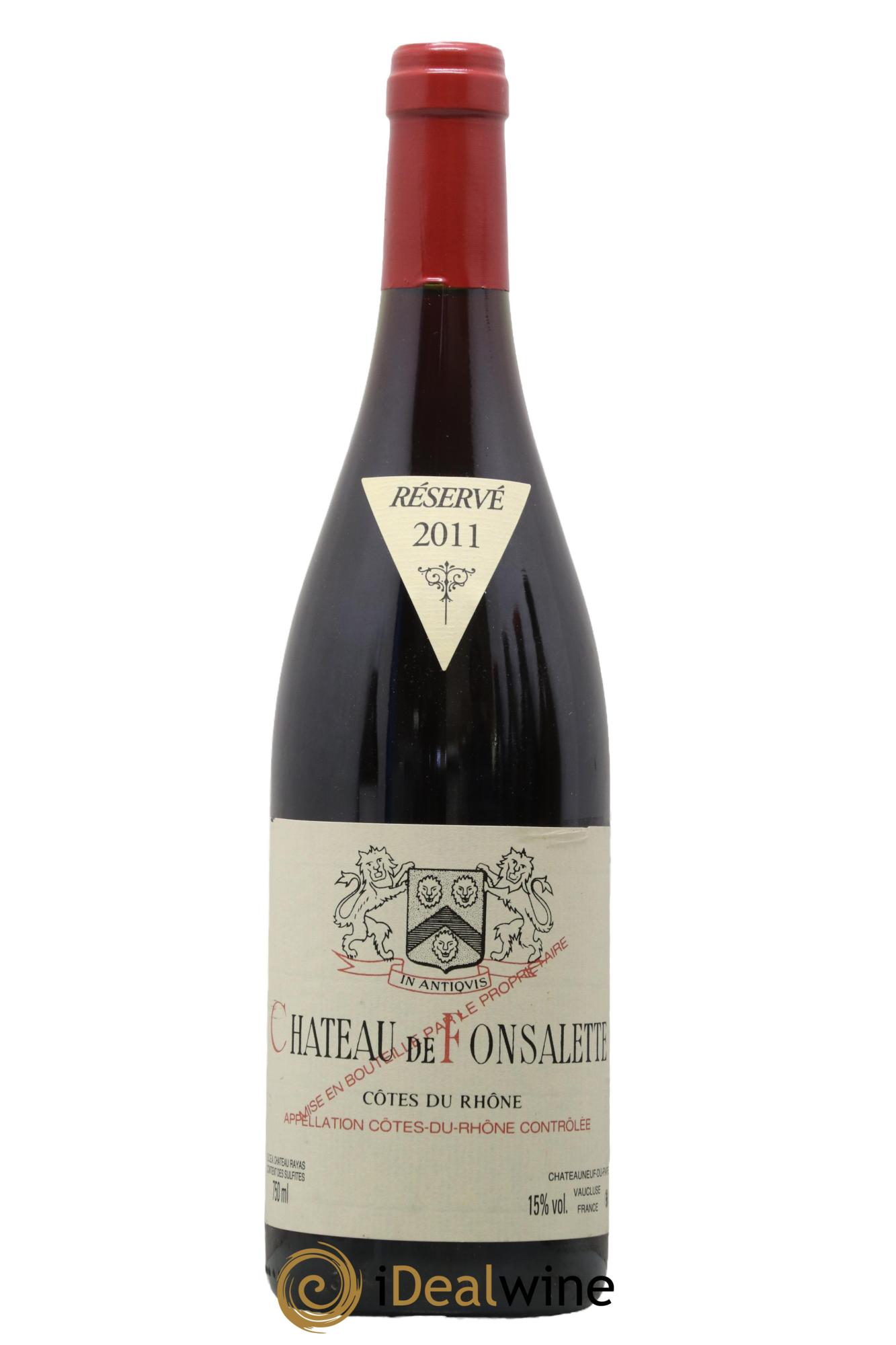 Côtes du Rhône Château de Fonsalette Emmanuel Reynaud 2011 - Lot de 1 bouteille - 0