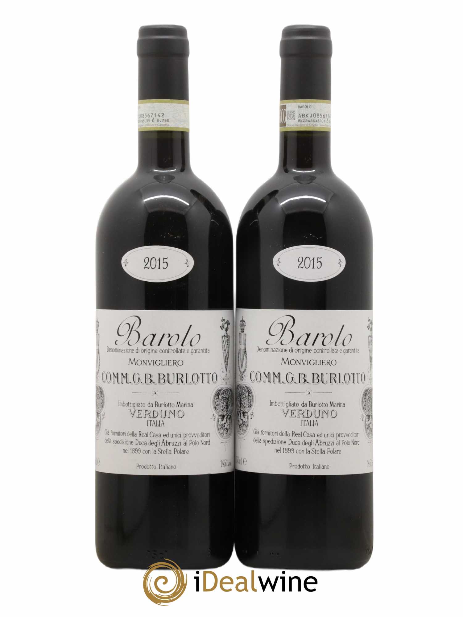 Barolo DOCG Monvigliero Comm. Giovan Battista Burlotto 2015 - Lot de 2 bouteilles - 0