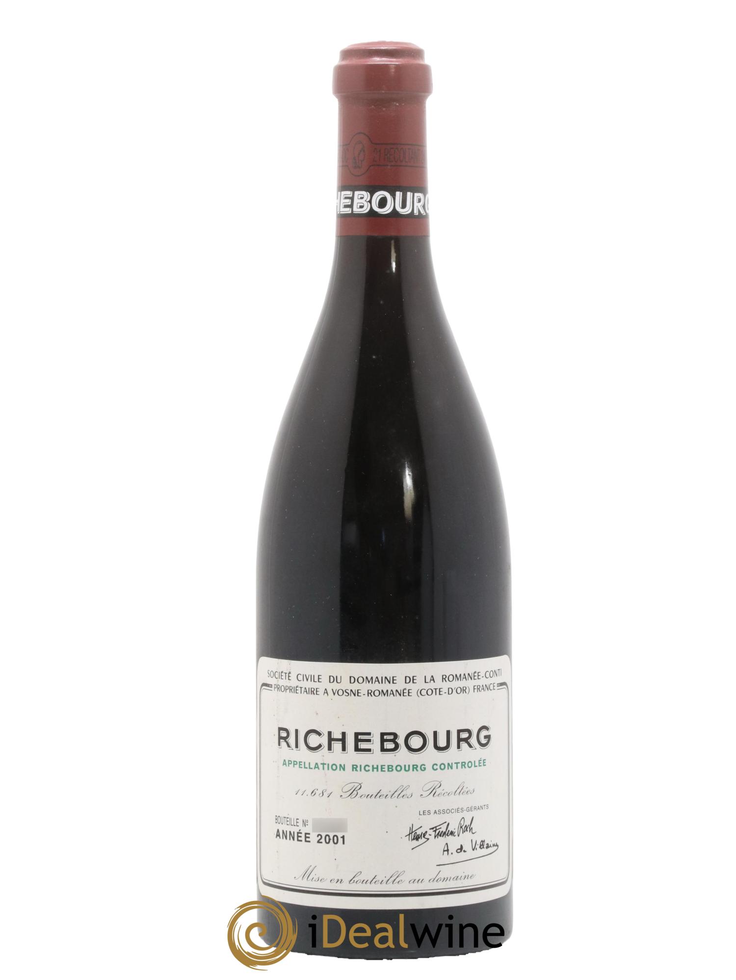 Richebourg Grand Cru Domaine de la Romanée-Conti 2001 - Lotto di 1 bottiglia - 0