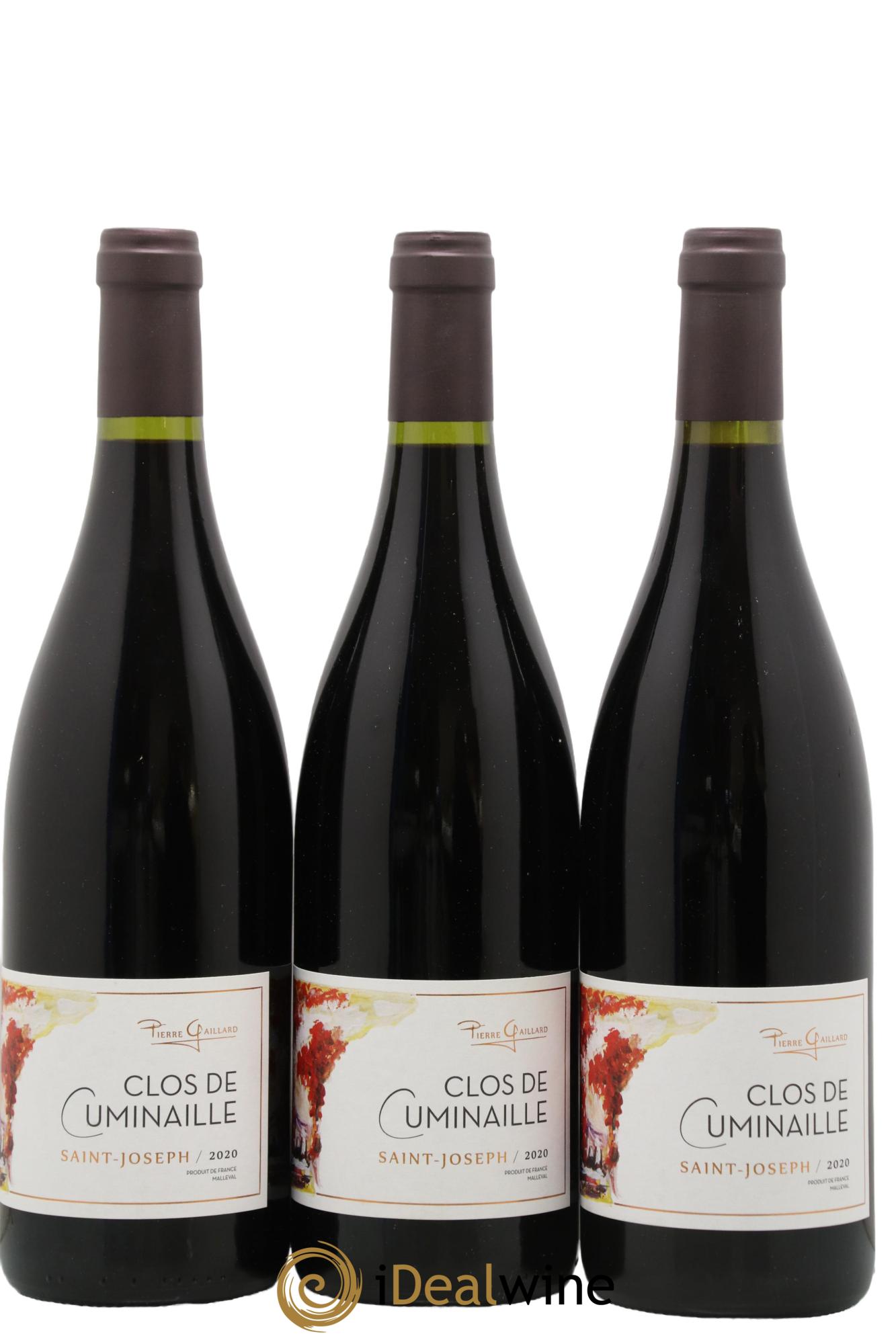 Saint-Joseph Clos de Cuminaille Pierre Gaillard 2020 - Lot of 3 bottles - 0