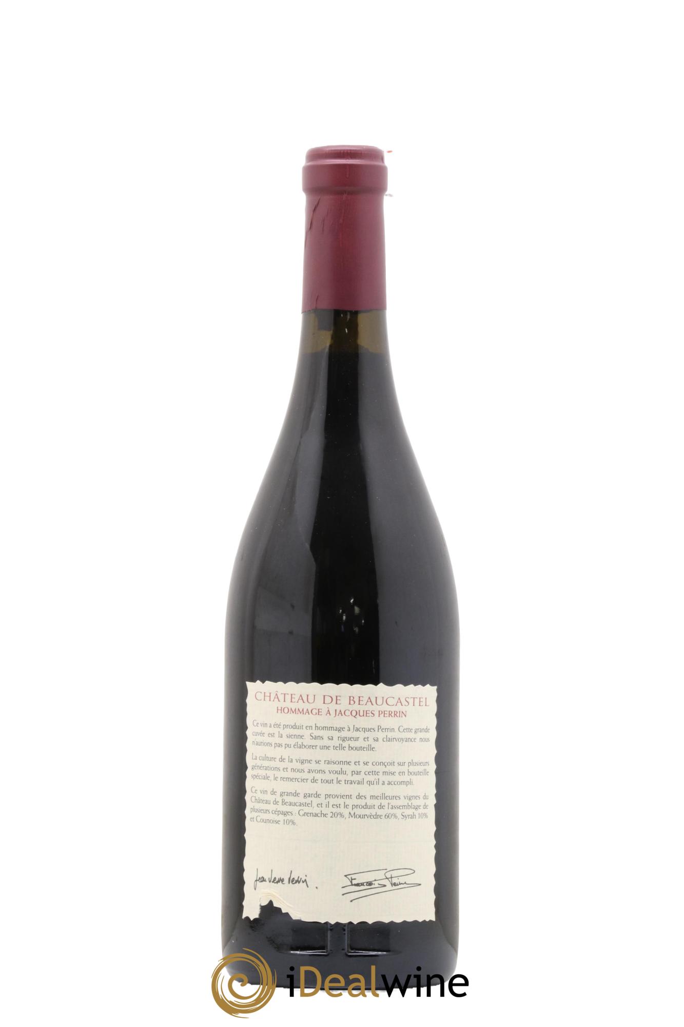 Châteauneuf-du-Pape Château de Château de Beaucastel Hommage à Jacques Perrin Famille Perrin 1999 - Lotto di 1 bottiglia - 1