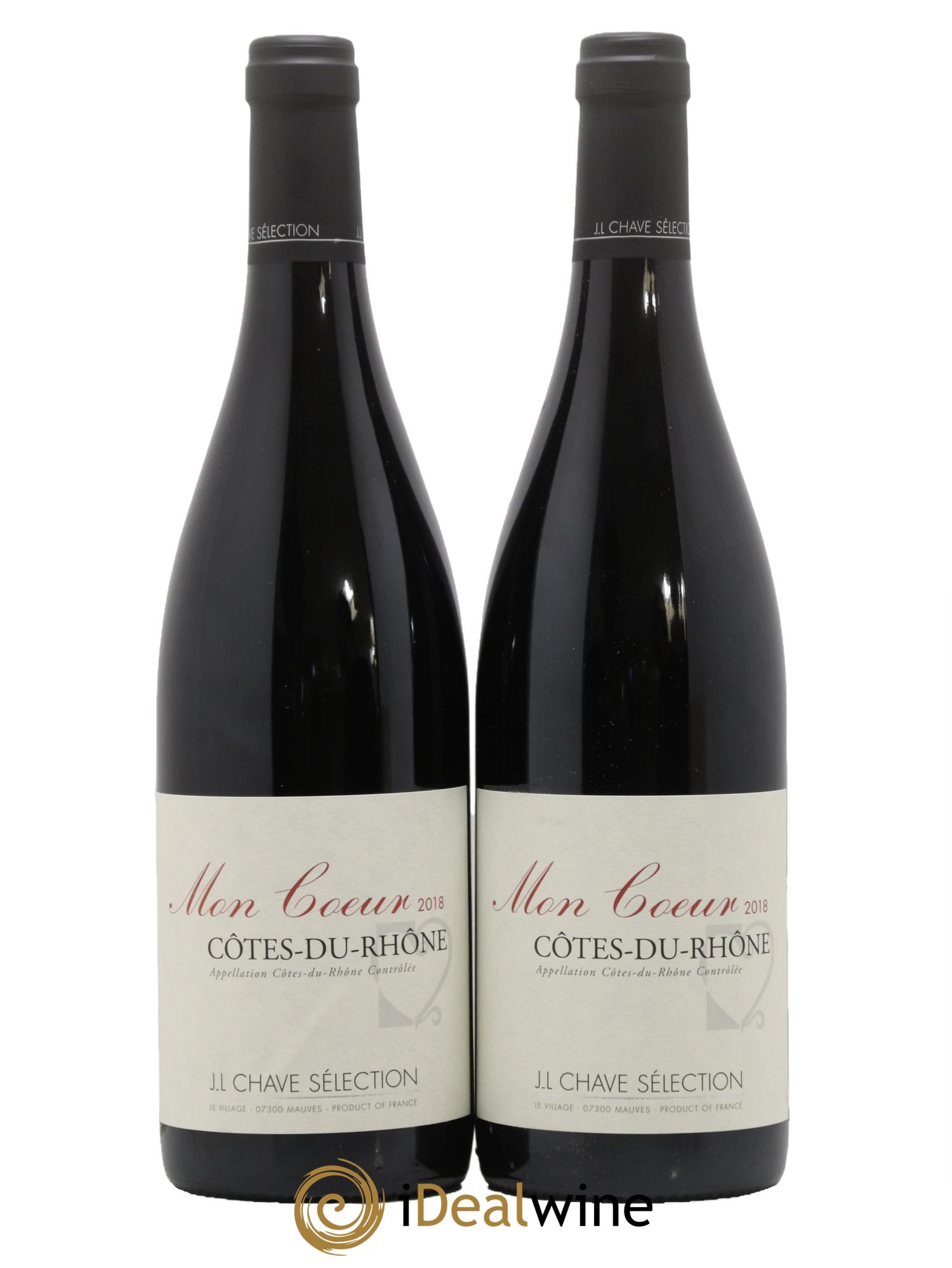 Côtes du Rhône Mon coeur J-L. Chave Sélection 2018 - Lot de 2 bouteilles - 0