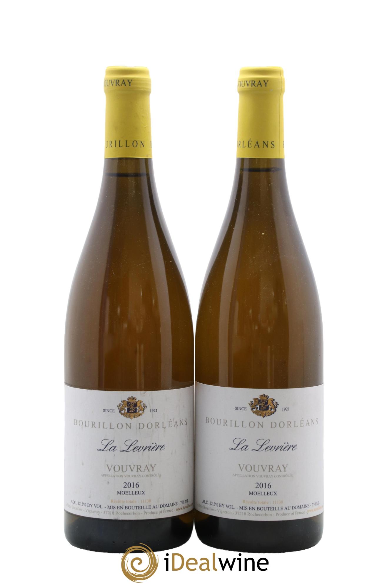 Vouvray La Levrière Domaine Bourillon Dorléans 2016 - Lot of 2 bottles - 0