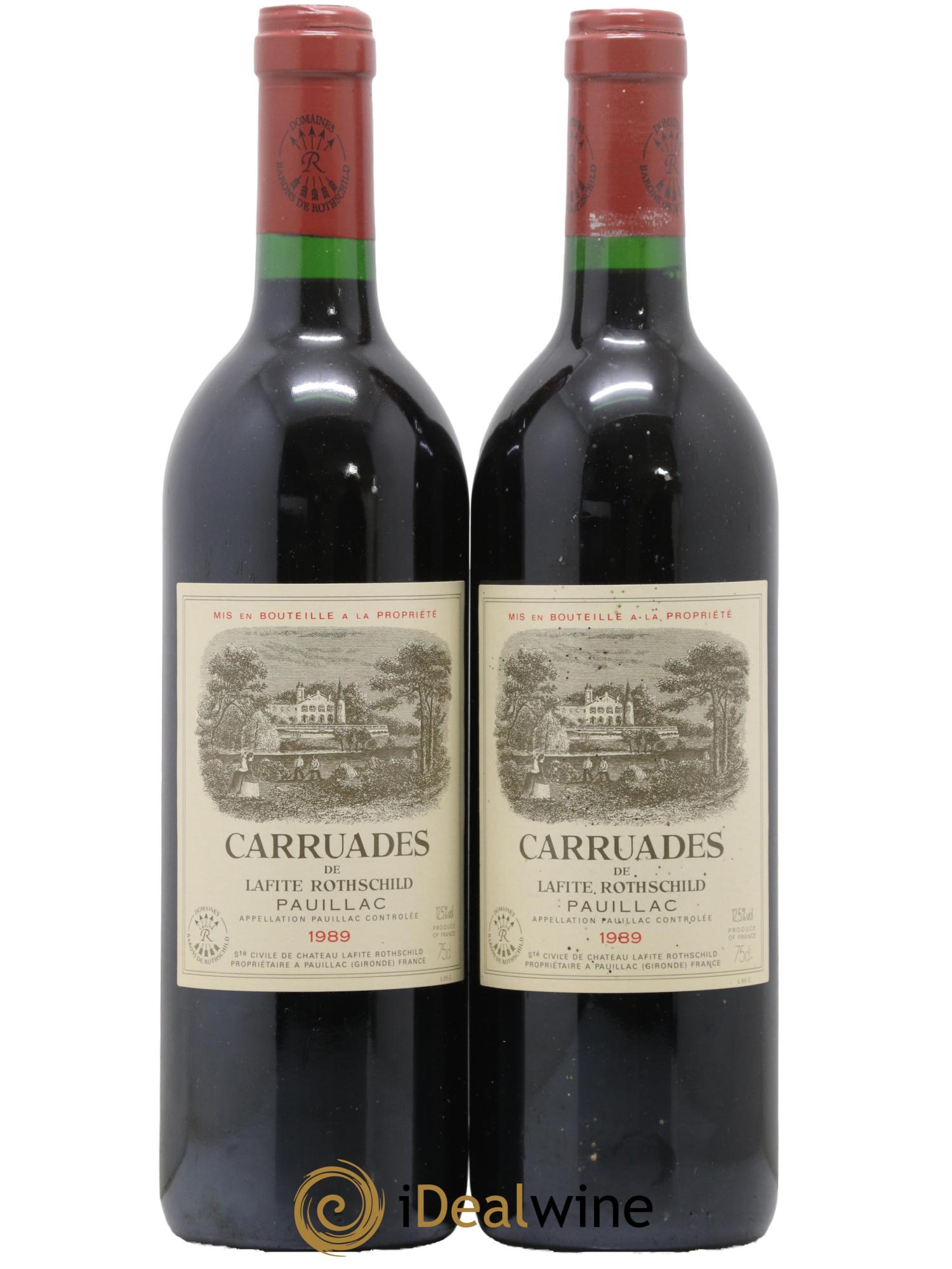 Carruades de Lafite Rothschild Second Vin 1989 - Lotto di 2 bottiglie - 0