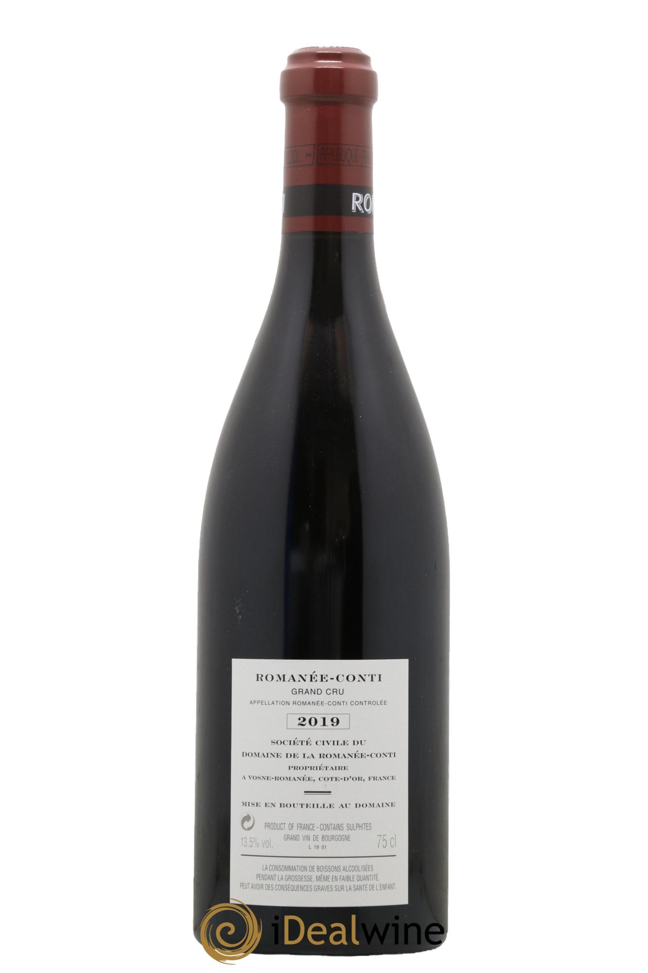 Romanée-Conti Grand Cru Domaine de la Romanée-Conti 2019 - Lot de 1 bouteille - 1