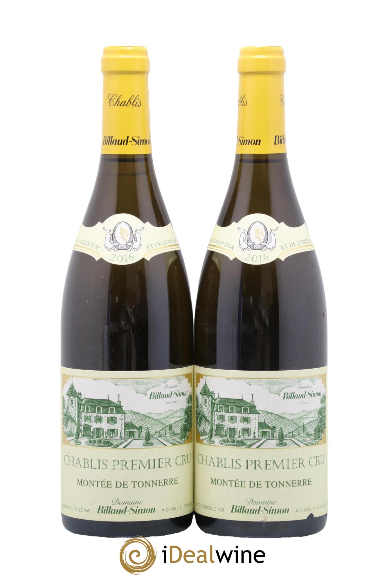 Chablis 1er Cru Montée de Tonnerre Billaud-Simon (Domaine) 2016 - Lot de 2 bouteilles - 0