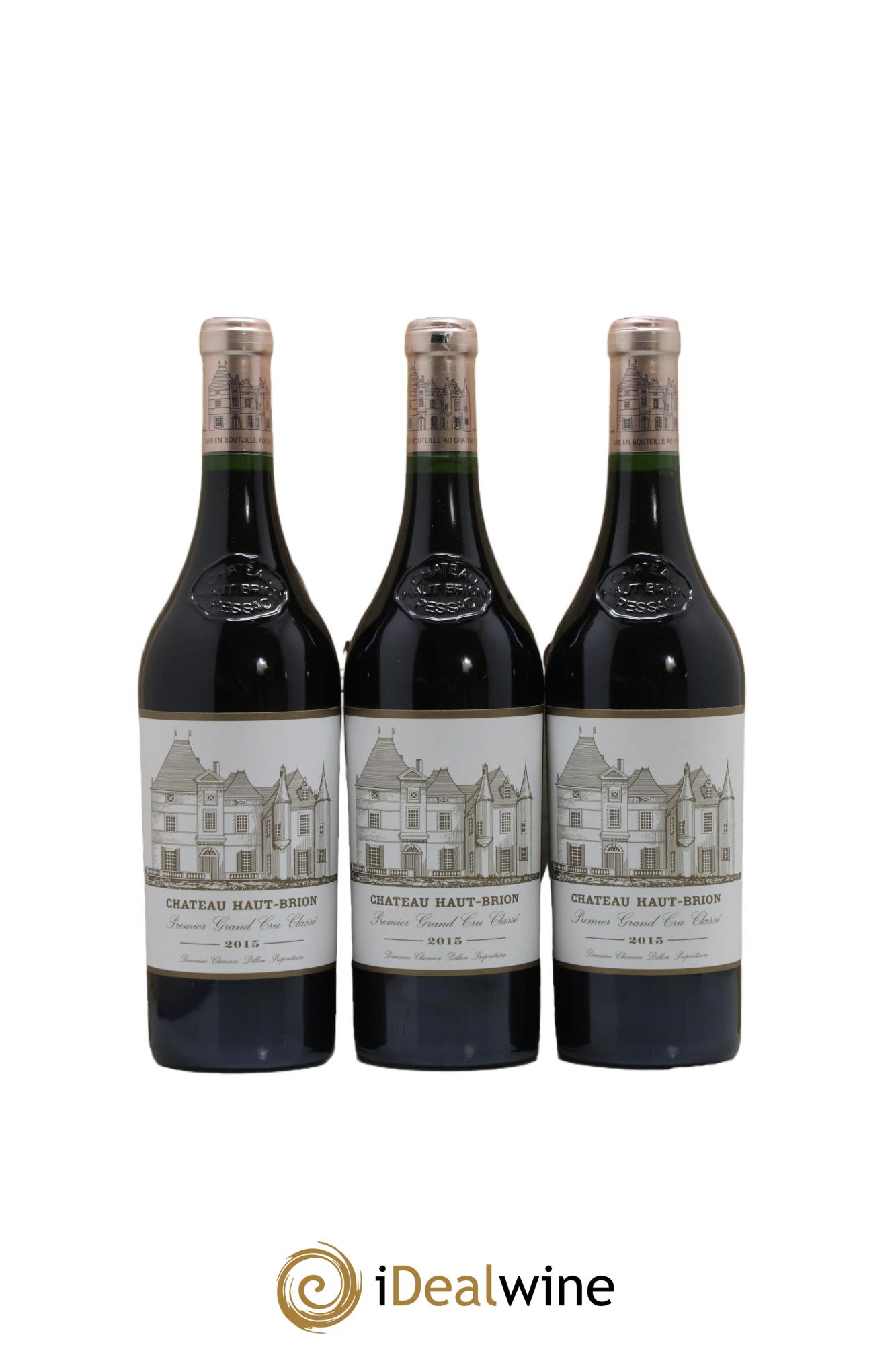 Château Haut Brion 1er Grand Cru Classé 2015 - Lotto di 3 bottiglie - 0