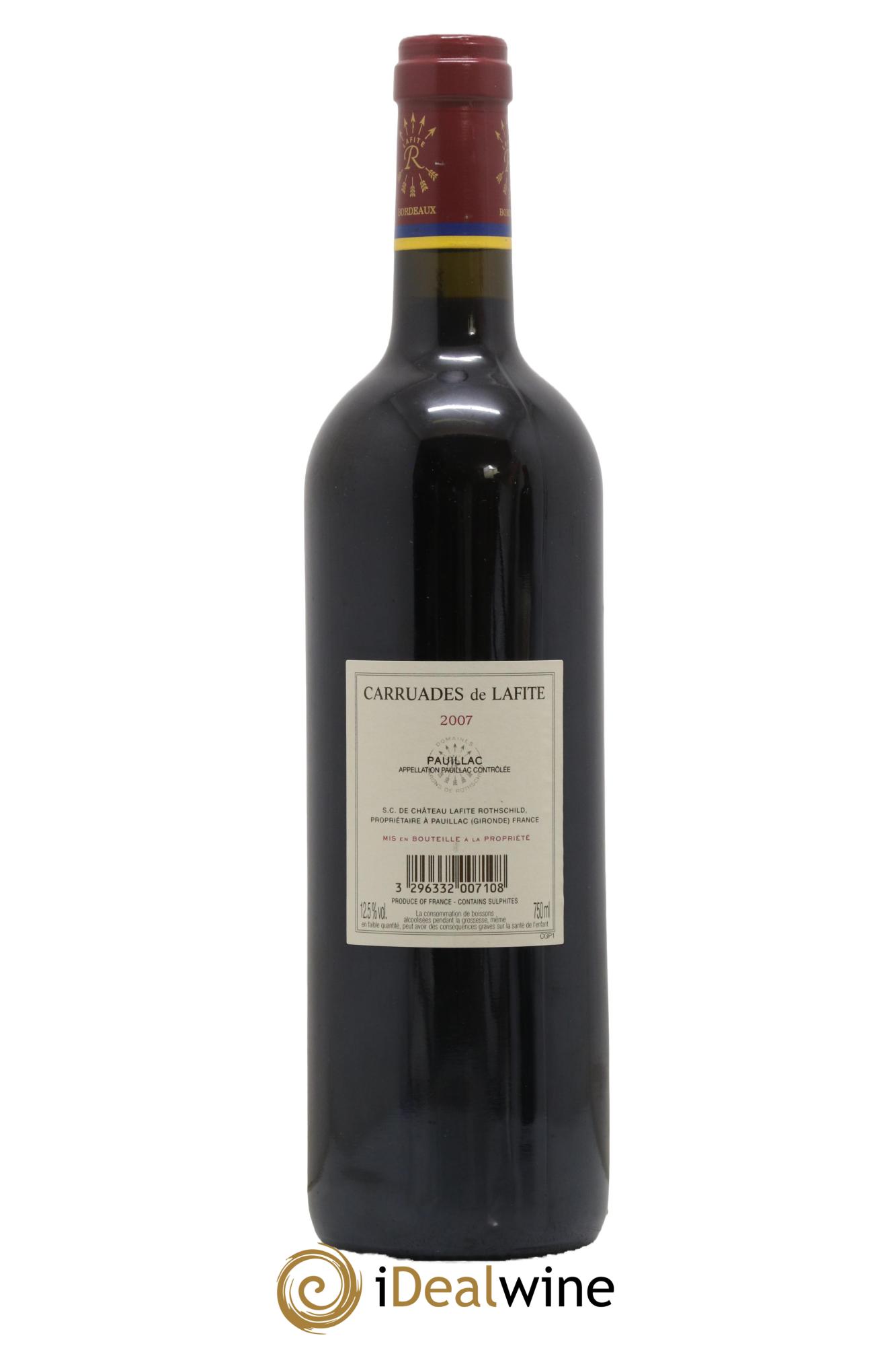 Carruades de Lafite Rothschild Second Vin 2007 - Lot de 1 bouteille - 1