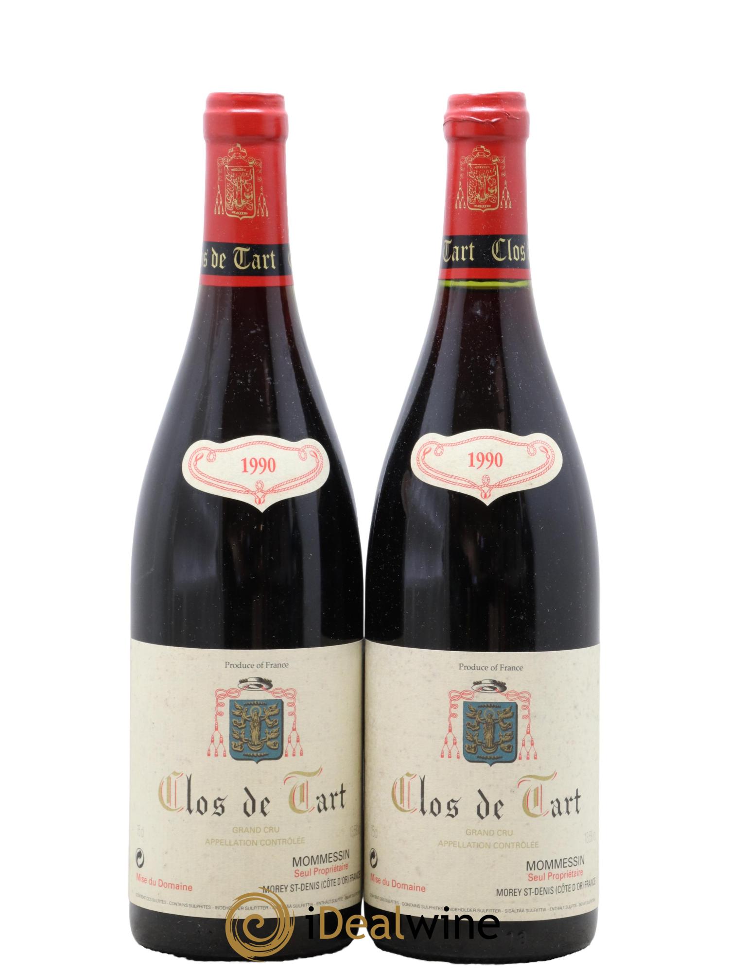 Clos de Tart Grand Cru Mommessin  1990 - Lot de 2 bouteilles - 0