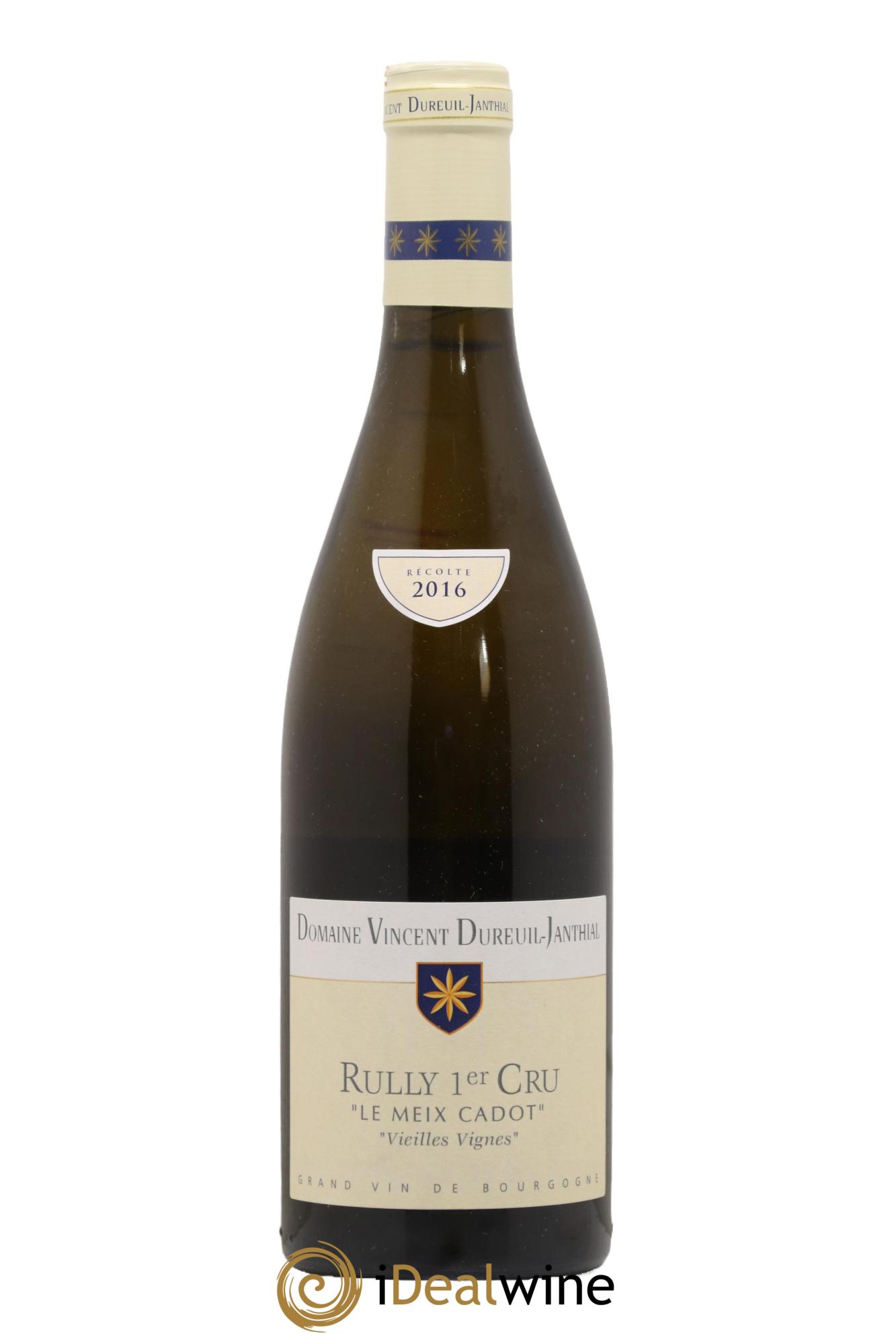 Rully 1er Cru Le Meix Cadot Vieilles Vignes Vincent Dureuil-Janthial 2016 - Lot de 1 bouteille - 0