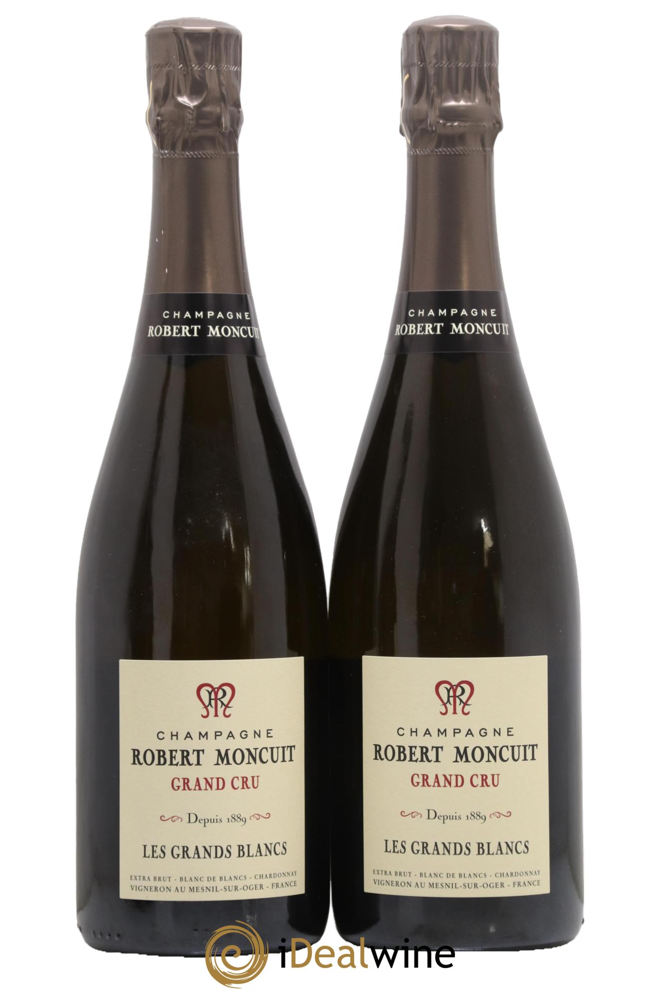 Les Grands Blancs Grand Cru Extra Brut Robert Moncuit - Lotto di 2 bottiglie - 0