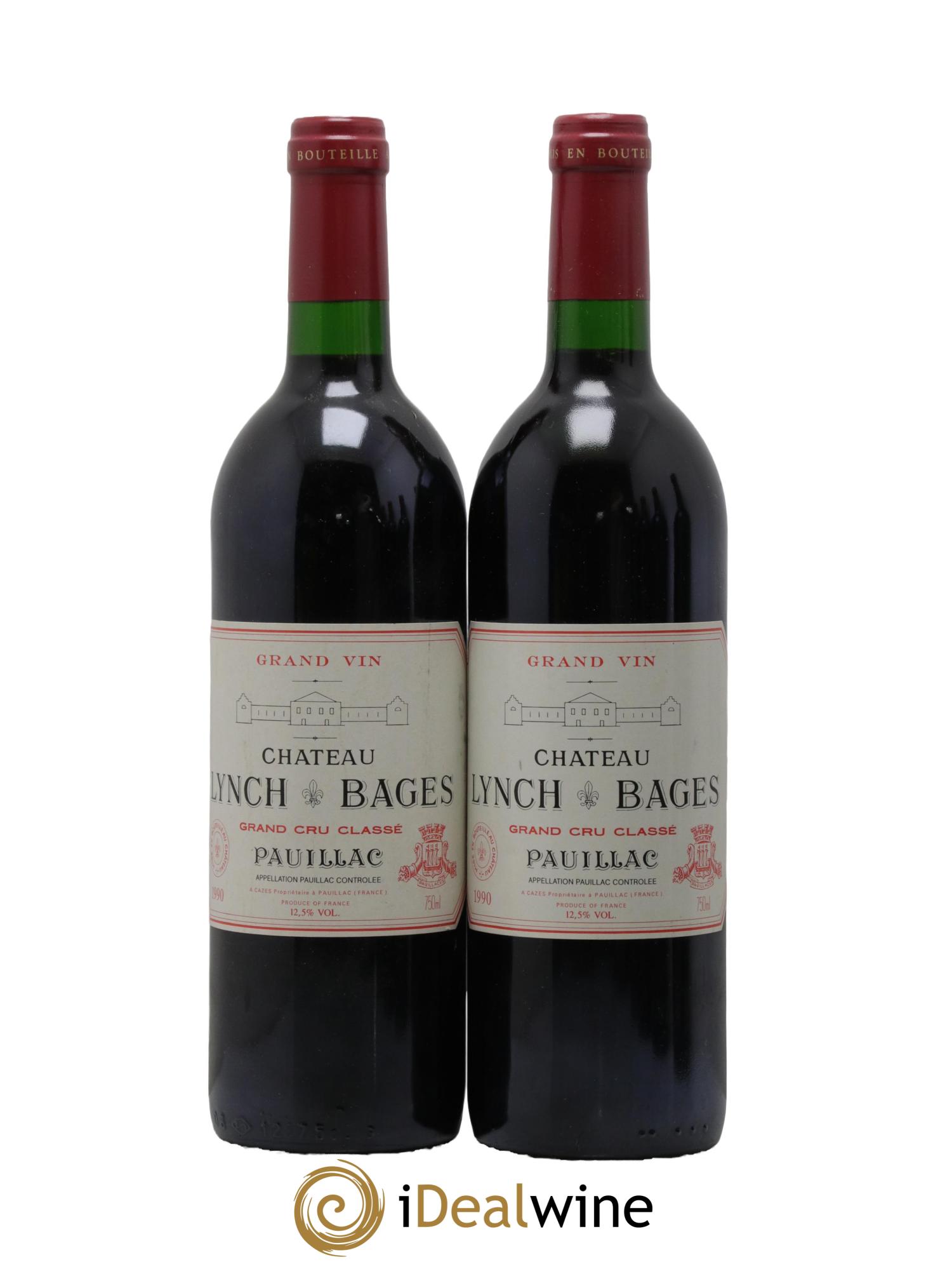 Château Lynch Bages 5ème Grand Cru Classé 1990 - Lot of 2 bottles - 0