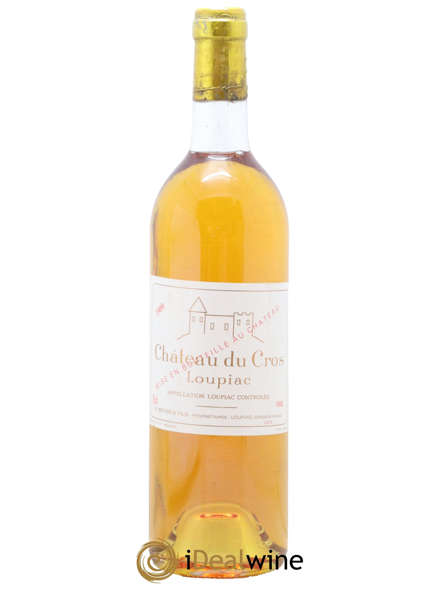 Loupiac Chateau Du Cros 1989 - Posten von 1 Flasche - 0