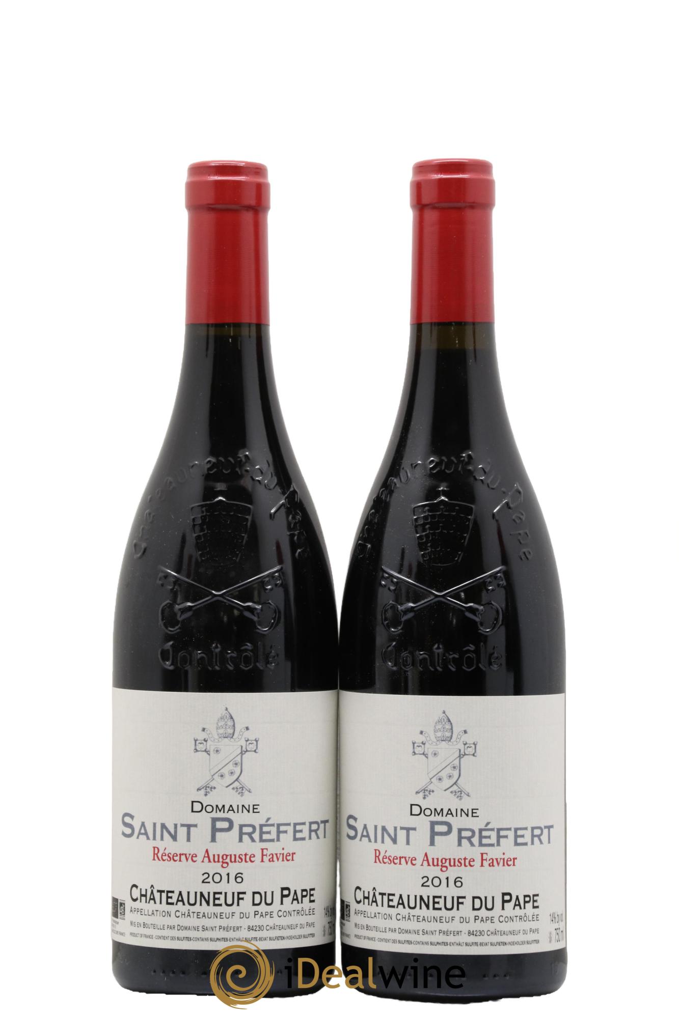 Châteauneuf-du-Pape Réserve Auguste Favier Domaine Saint-Préfert 2016 - Lotto di 2 bottiglie - 0