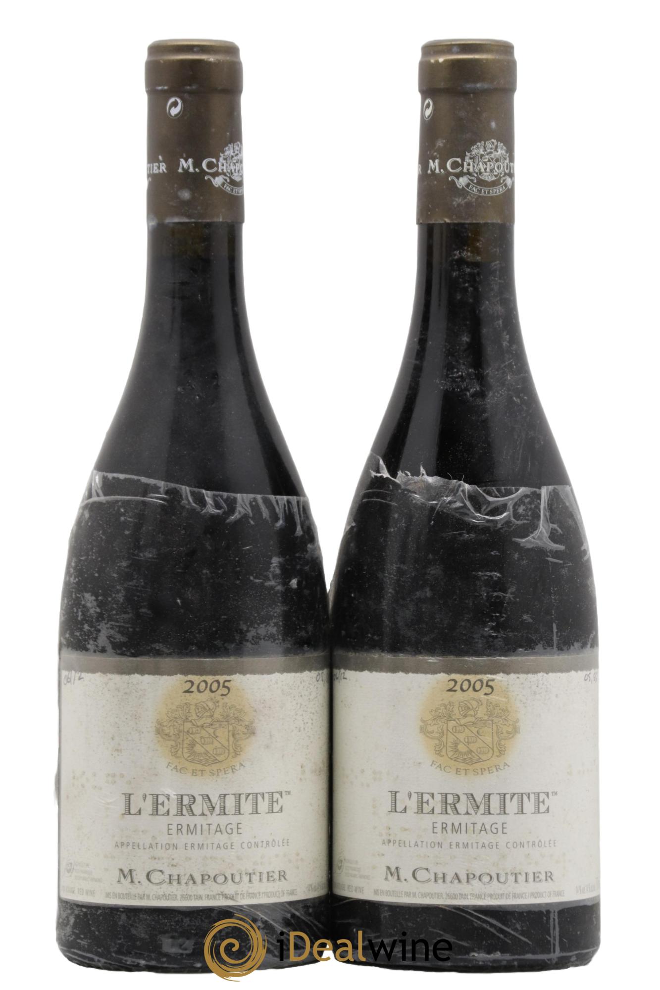 Hermitage Ermitage l'Ermite Chapoutier 2005 - Lot of 2 bottles - 0