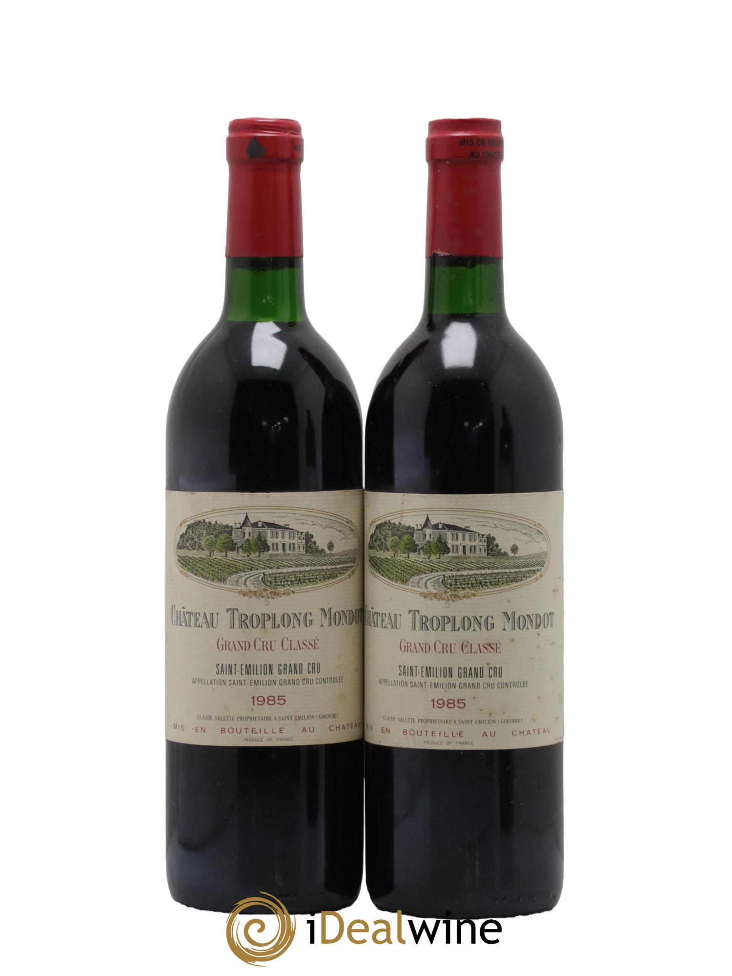 Château Troplong Mondot 1er Grand Cru Classé B 1985 - Lot de 2 bouteilles - 0