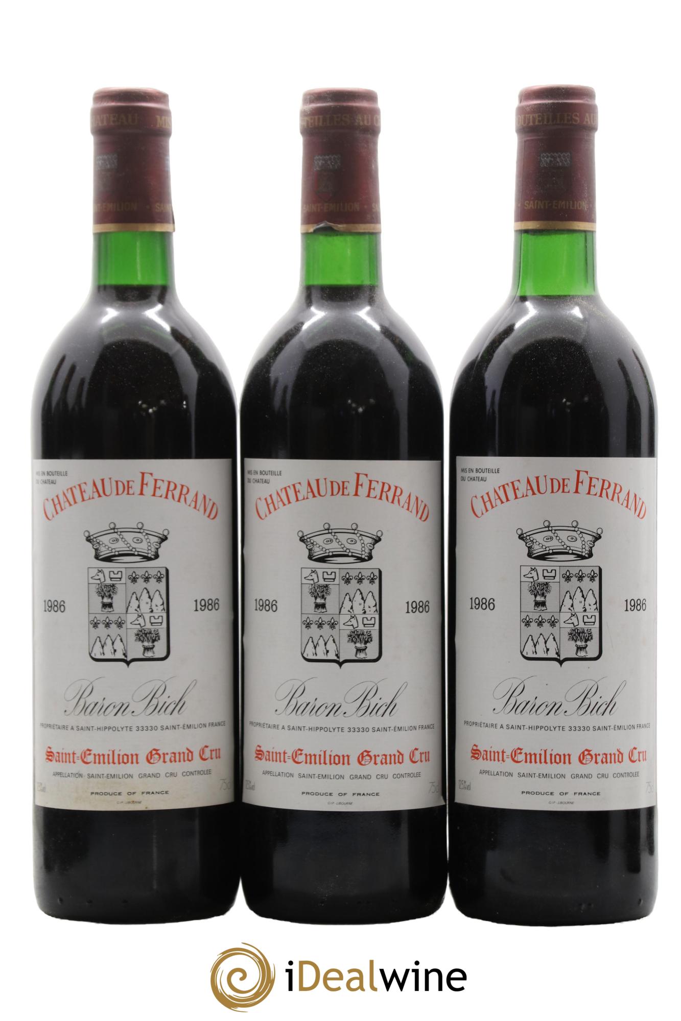 Château Ferrand 1986 - Lot of 12 bottles - 2