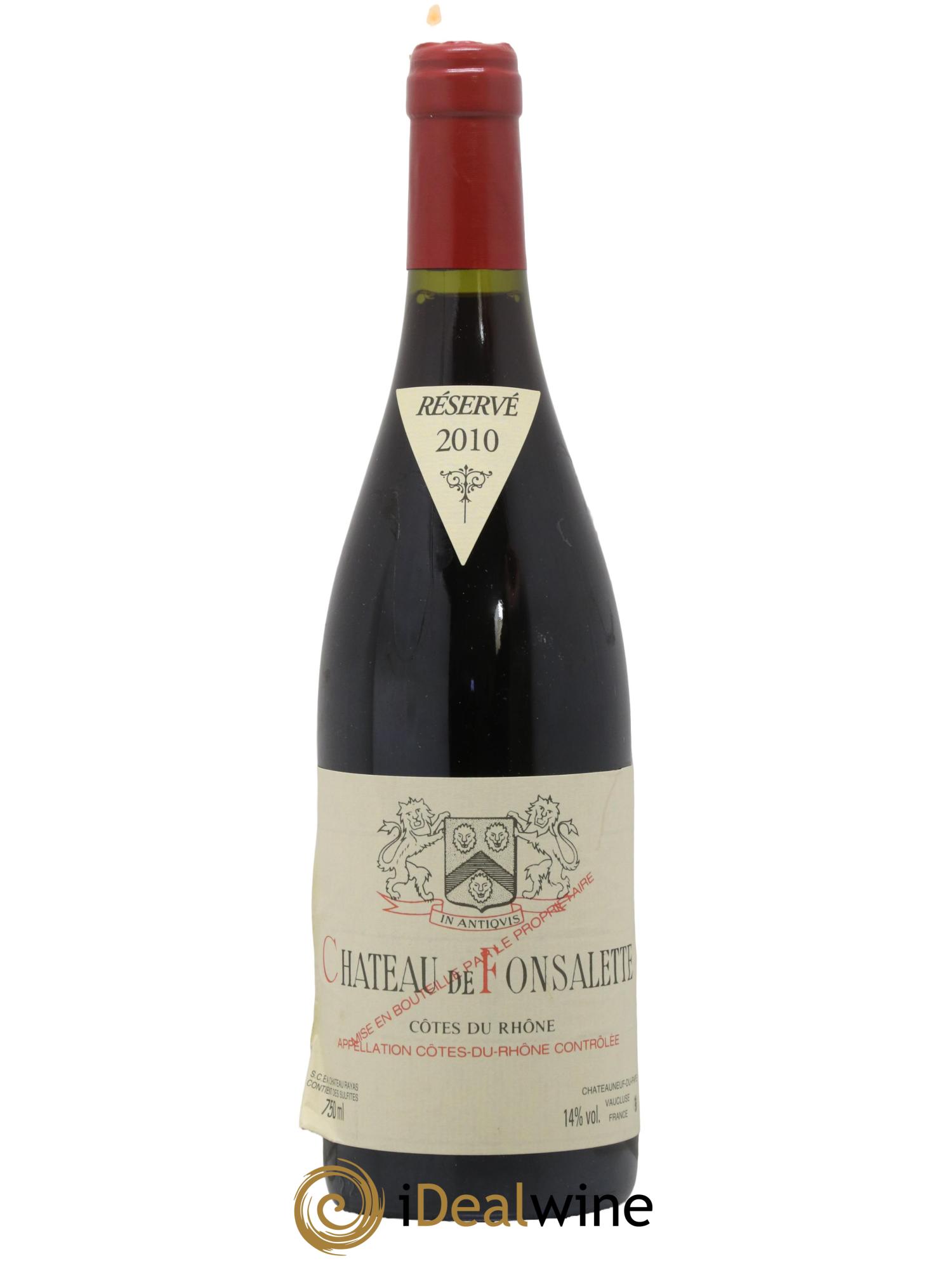 Côtes du Rhône Château de Fonsalette Emmanuel Reynaud 2010 - Lotto di 1 bottiglia - 0