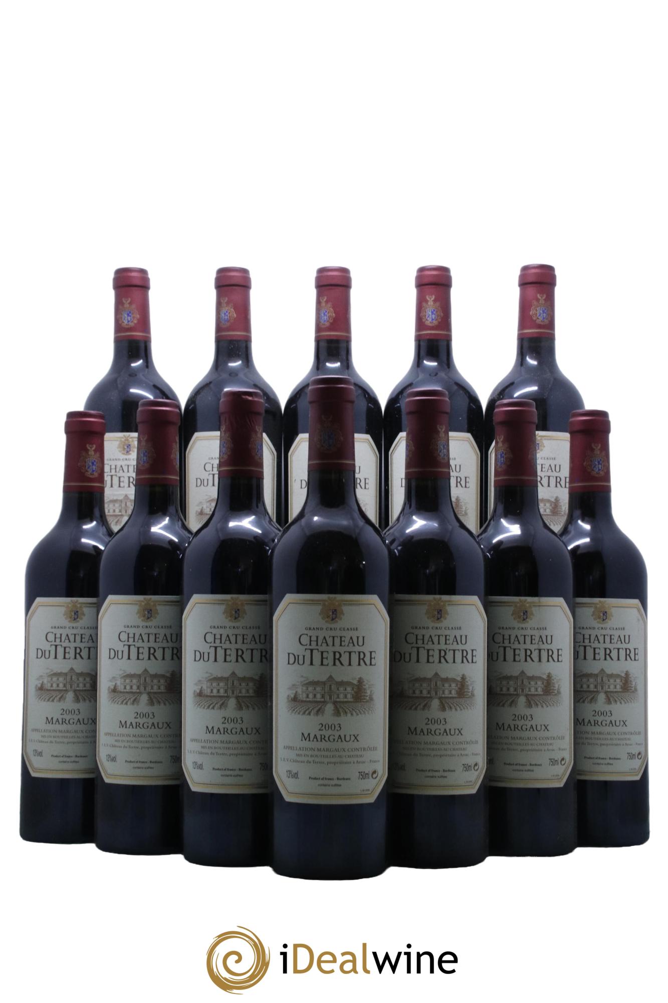 Château du Tertre 5ème Grand Cru Classé  2003 - Lotto di 12 bottiglie - 0