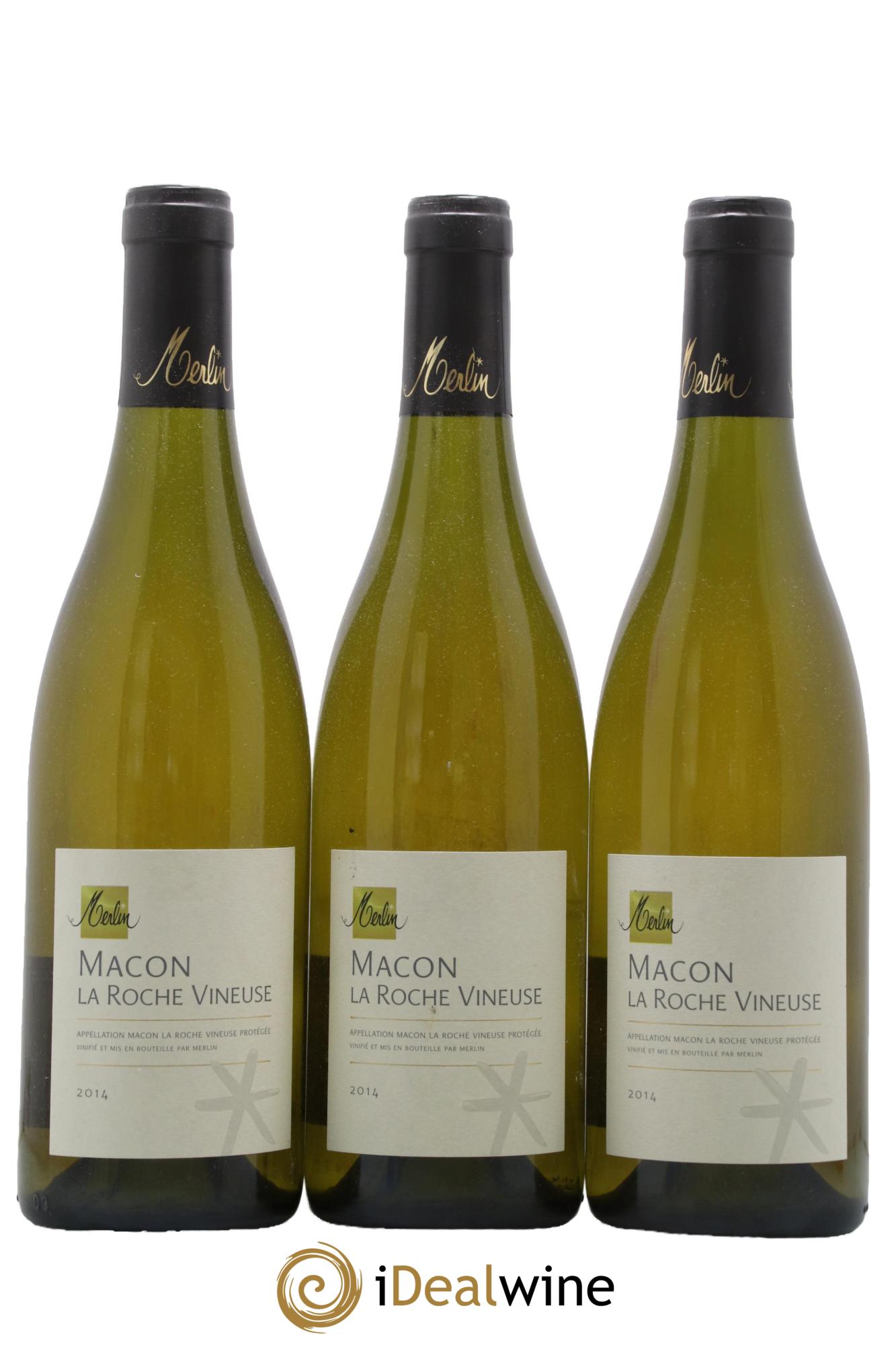 Mâcon La Roche Vineuse Olivier Merlin 2014 - Lot of 3 bottles - 0